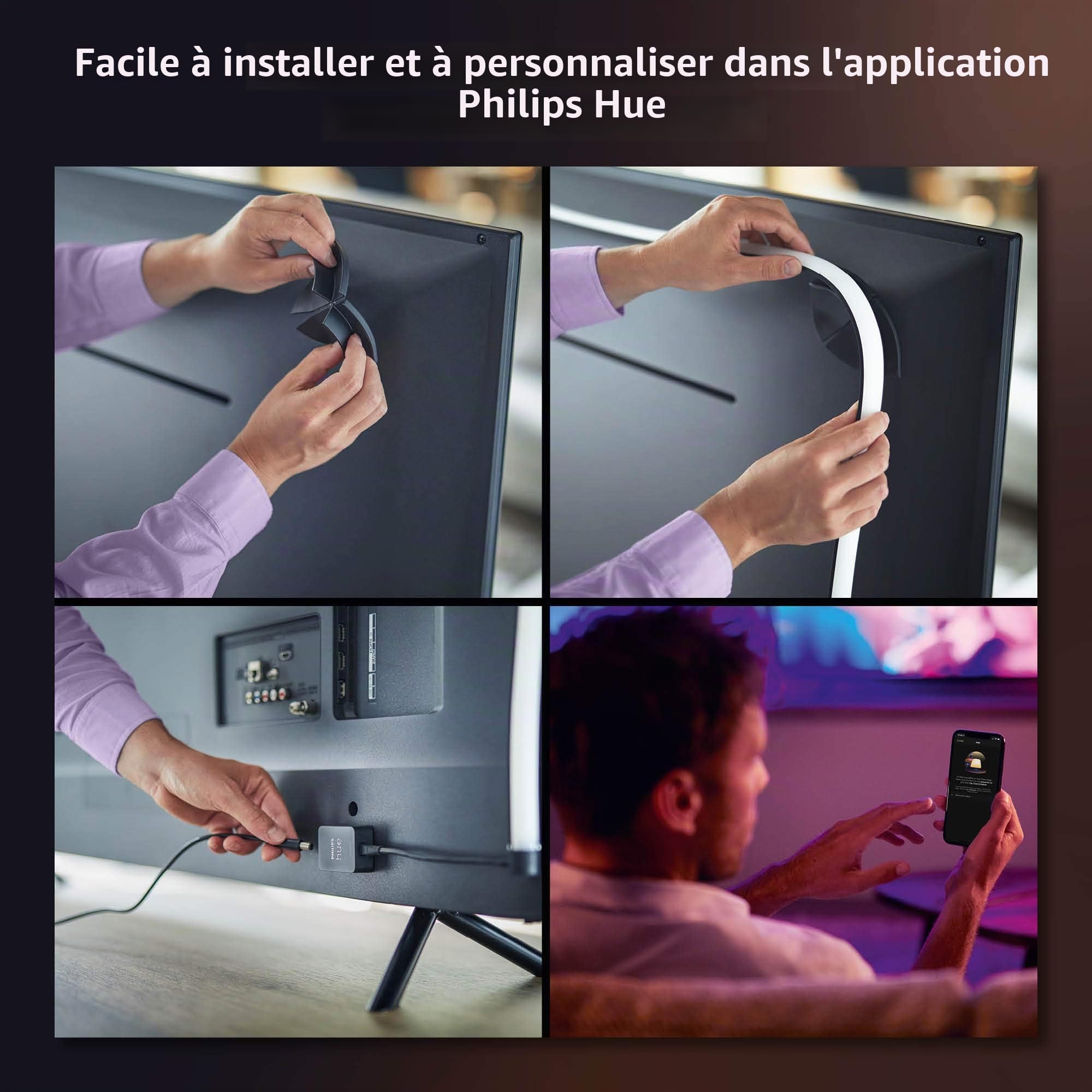 philips-hue-play-gradient-lightstrip-65-pouces-bande-led-white-and-color-ambianc image 4