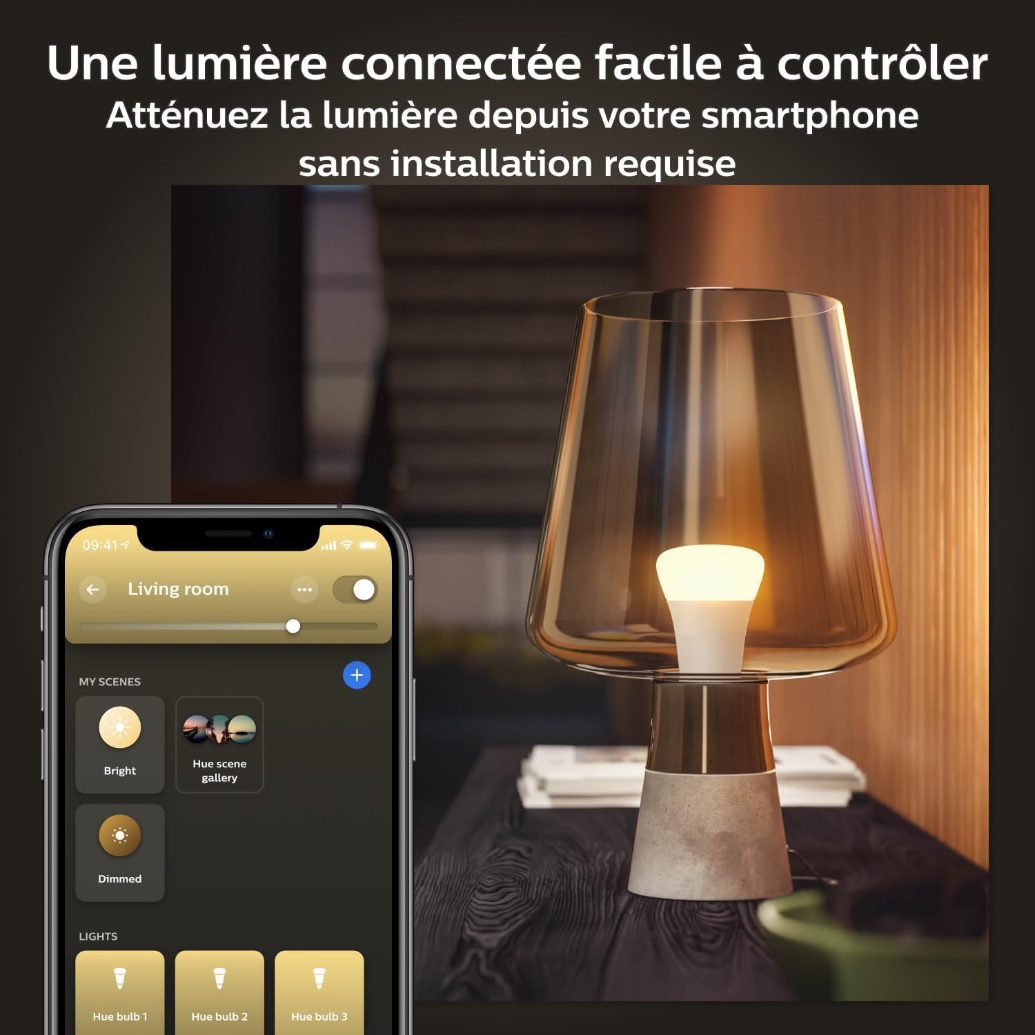 philips-hue-white-ancienne-g-n-ration-pack-de-4-ampoules-led-connect-es-e27-75-w image 3