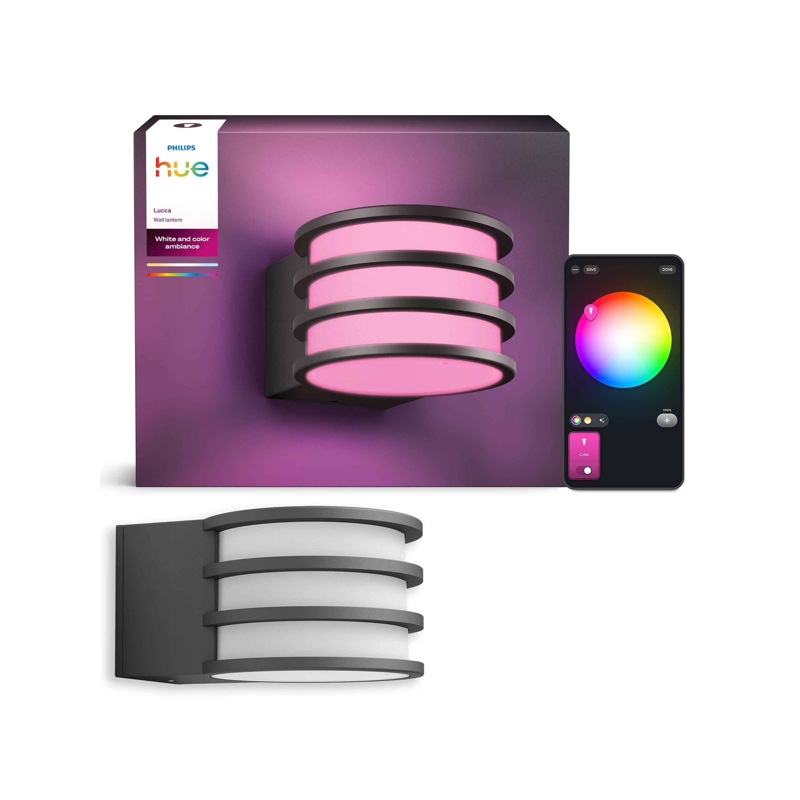 philips-hue-lucca-applique-murale-ext-rieure-led-blanc-et-multicolore-1100-lm-am image 1