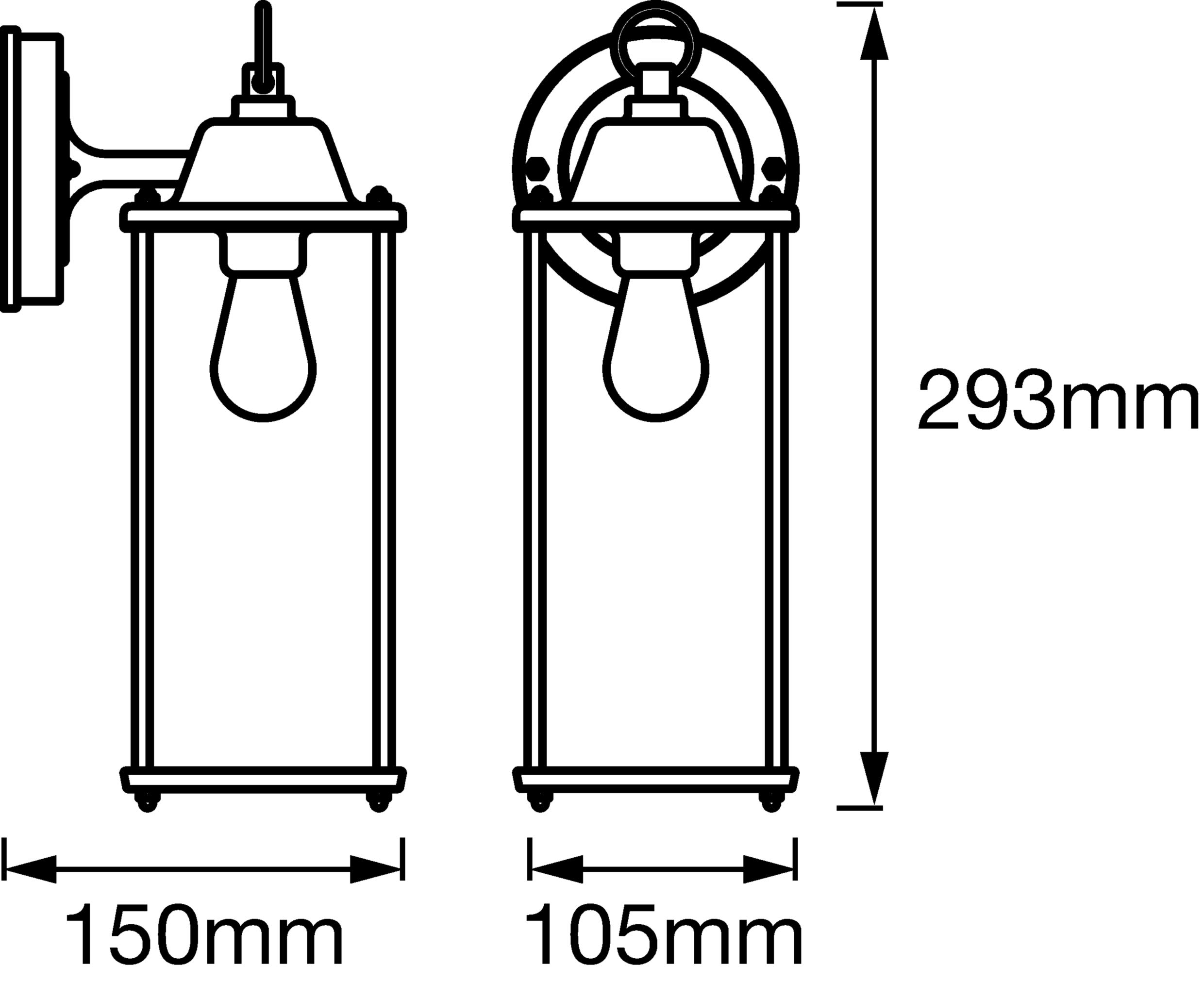 ledvance-endura-classic-lantern-sq-noir-lanterne-ext-rieure-carr-e-avec-douille- image 3