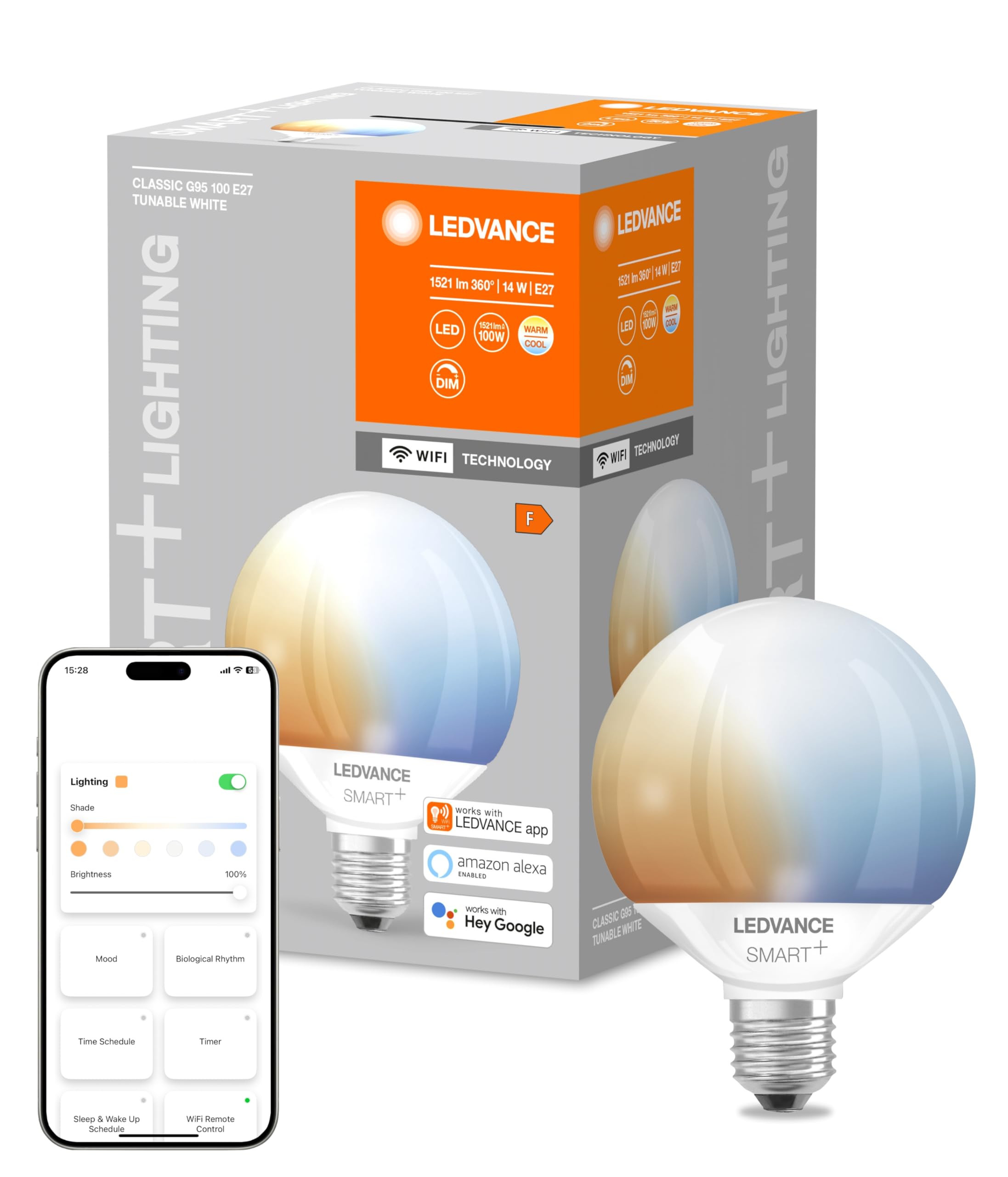 ledvance-smart-wifi-globe-ampoule-led-e27-connect-e-d-polie-gradable-blanc-tunab image 1