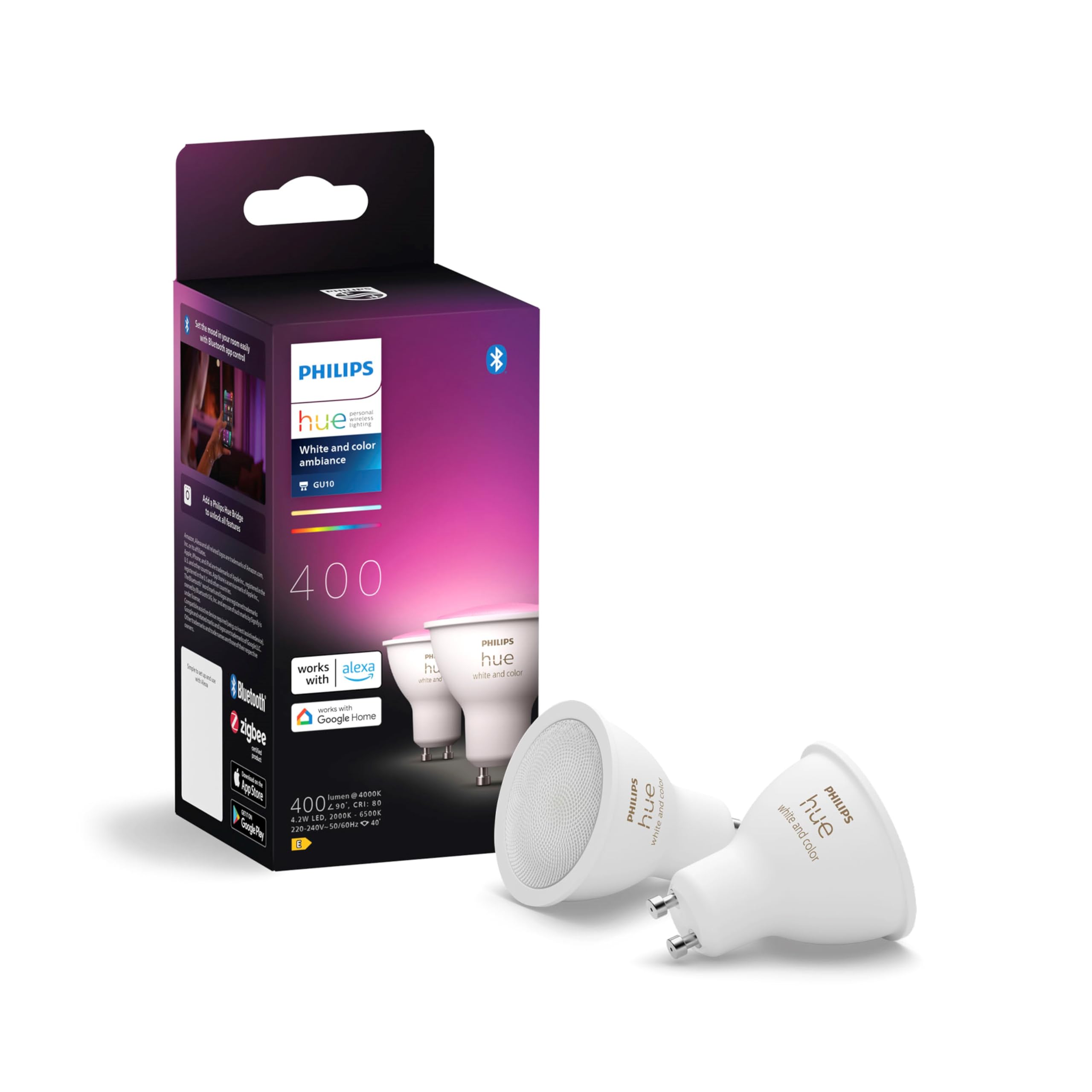 philips-hue-white-and-color-ambiance-ampoule-connect-e-gu10-blanc-et-couleur-blu image 8