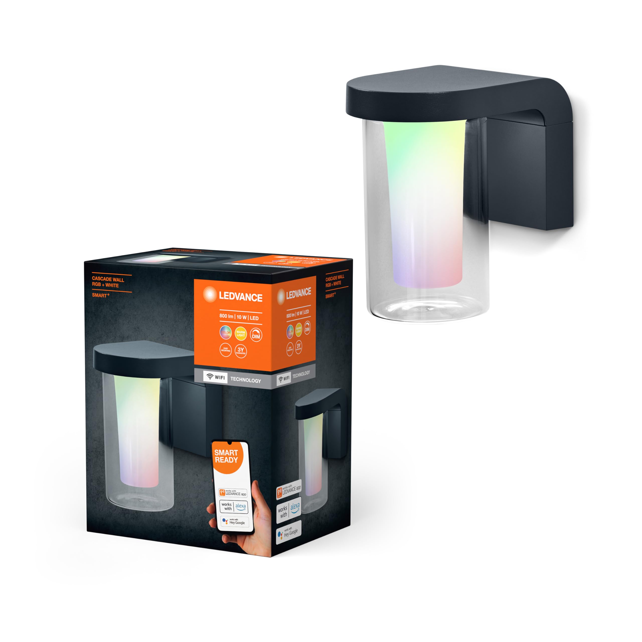 ledvance-smart-wifi-brick-st-rgb-applique-murale-ext-rieure-connect-e-carr-e-gri image 7
