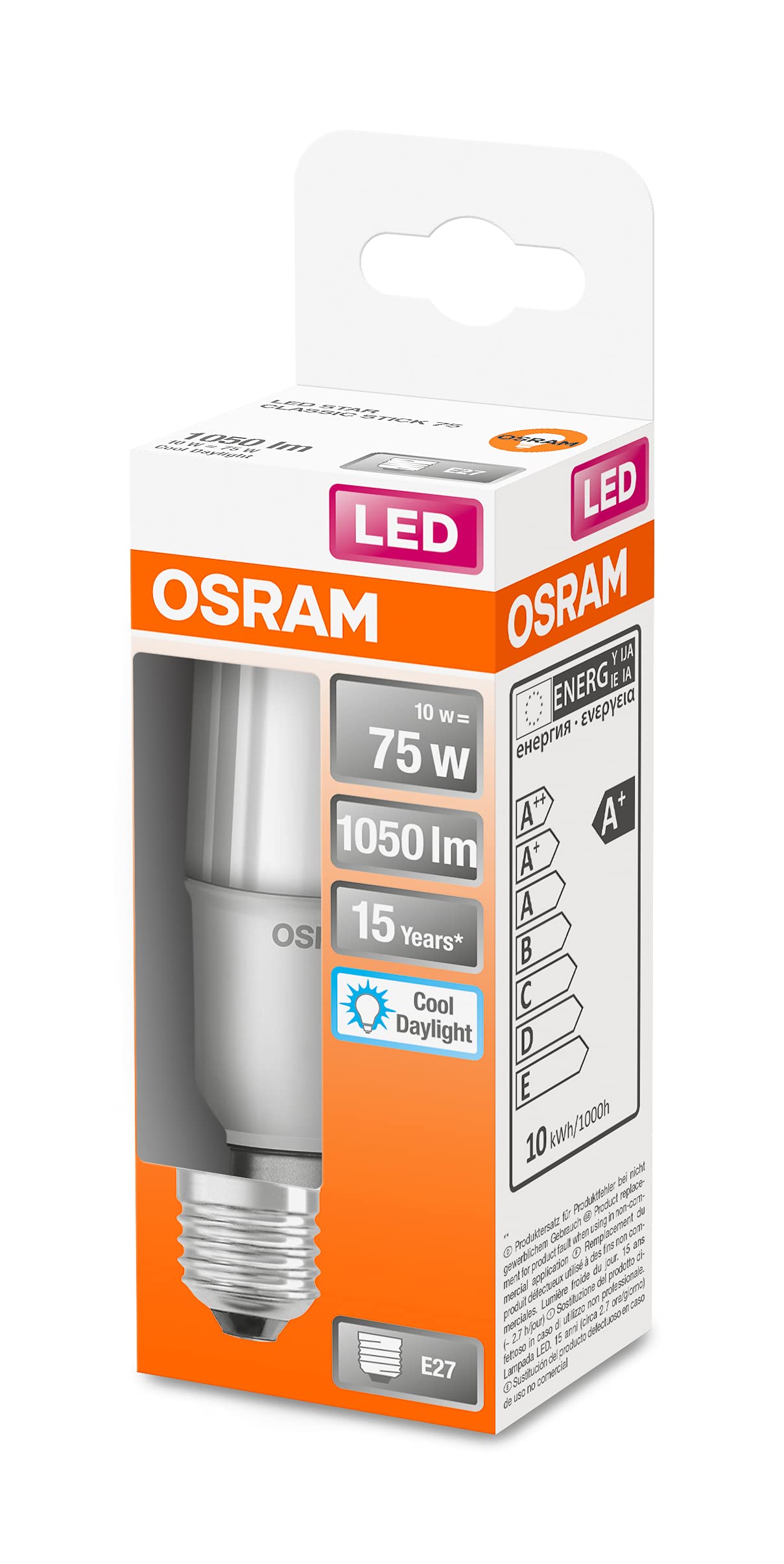 ledvance-osram-led-star-classic-stick-ampoule-led-givr-e-forme-b-ton-e27-6500-k- image 1