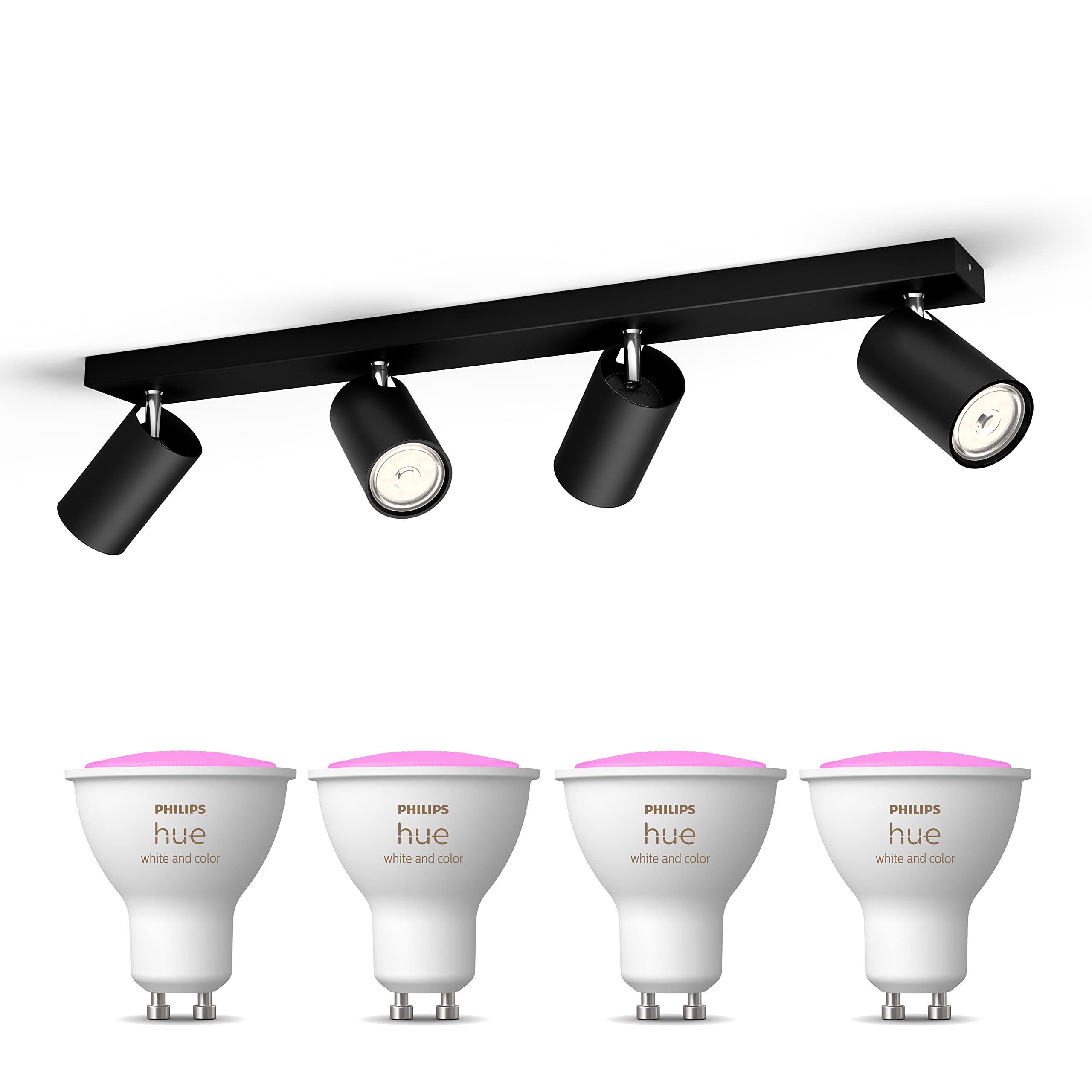 philips-hue-kosipo-spot-en-saillie-noir-4-points-lumineux-gu10-white-and-color-a image 1