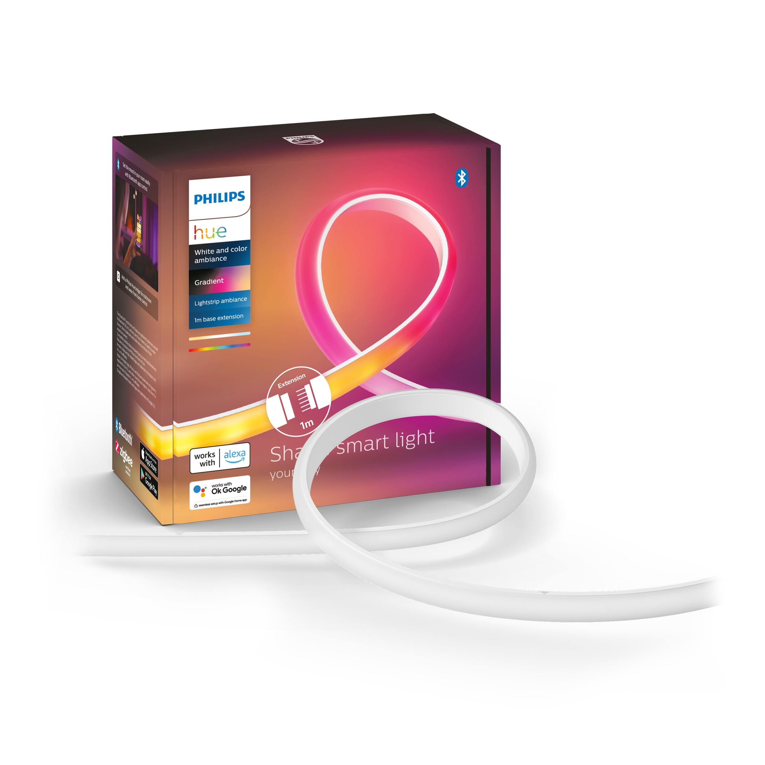 philips-hue-white-and-color-ambiance-lightstrip-plus-extension-1-m-tre-ruban-led image 1