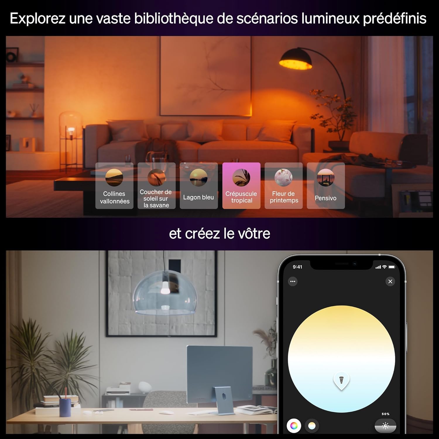 philips-hue-white-and-color-ambiance-a60-e27-connect-e-gradation-ultra-basse-0-2 image 8