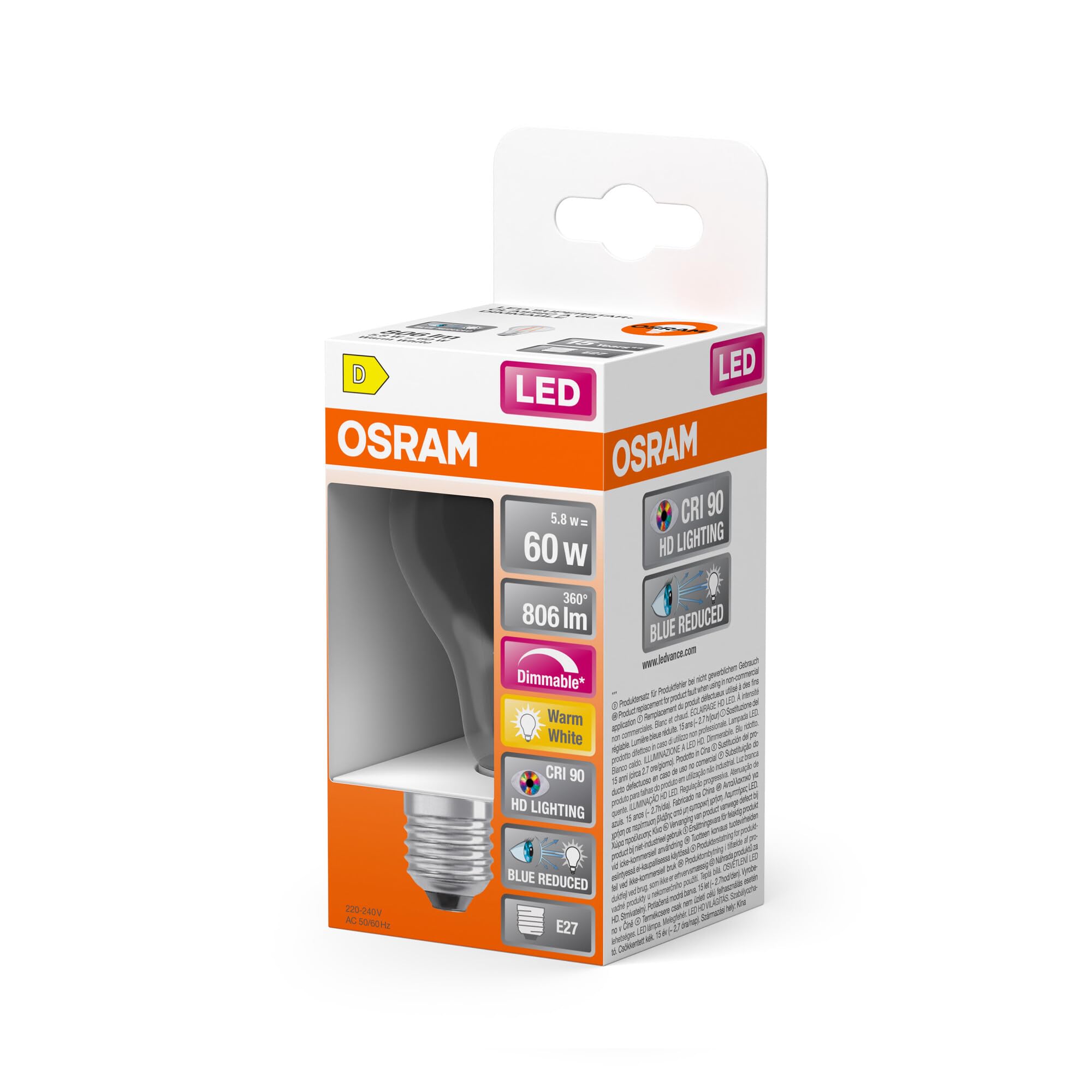 osram-superstar-classic-ampoule-led-filament-dimmable-e27-cri-90-blanc-chaud-270 image 4