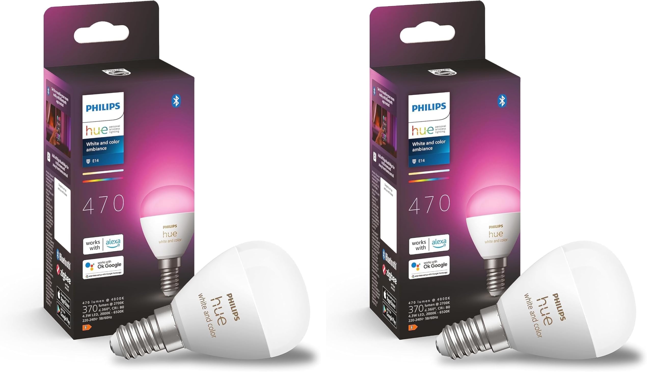 philips-hue-white-color-ambiance-e14-pack-de-2-ampoules-led-connect-es-16-millio image 8