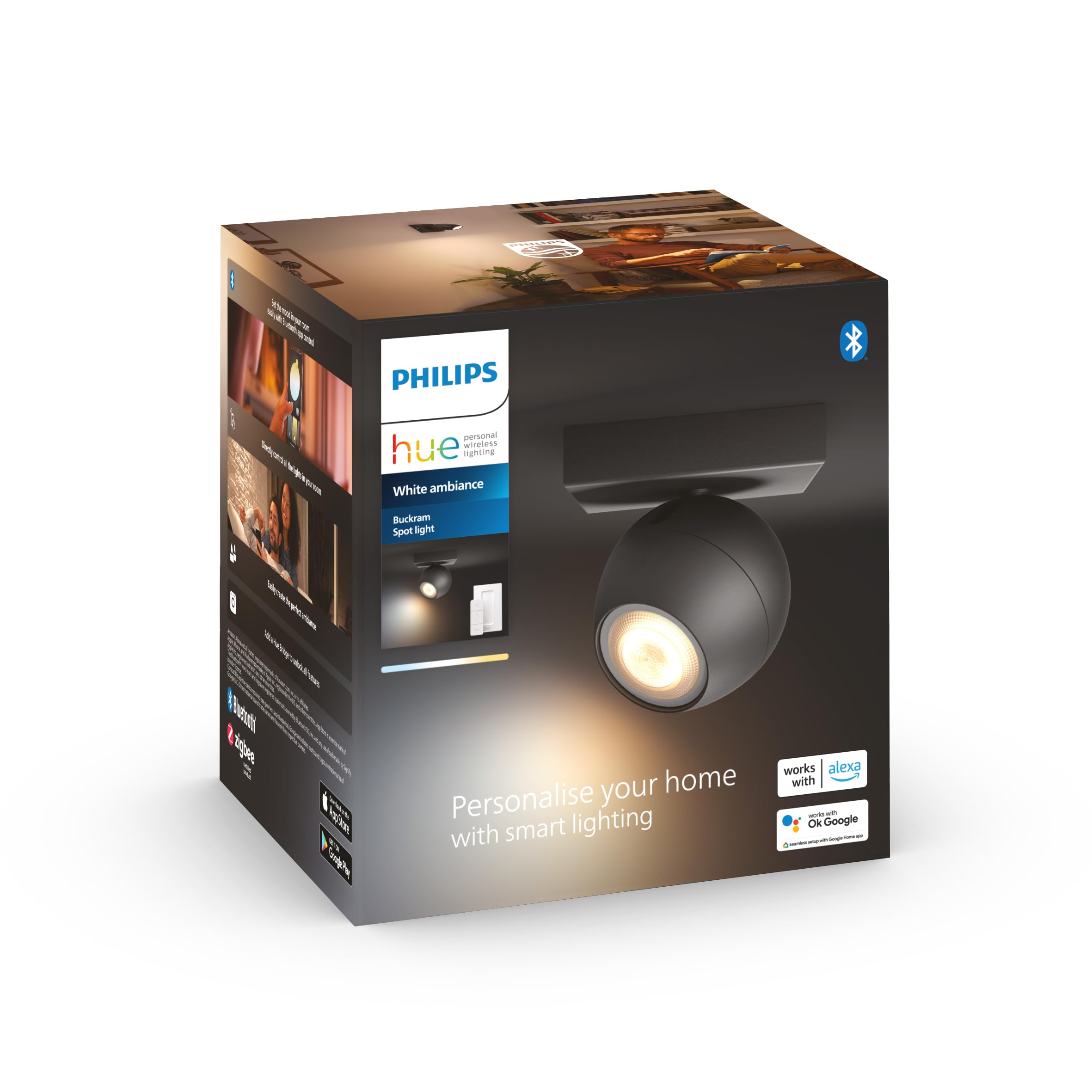 philips-hue-white-ambiance-buckram-spot-5-5-w-noir-spot-encastr-intelligent-blue image 7