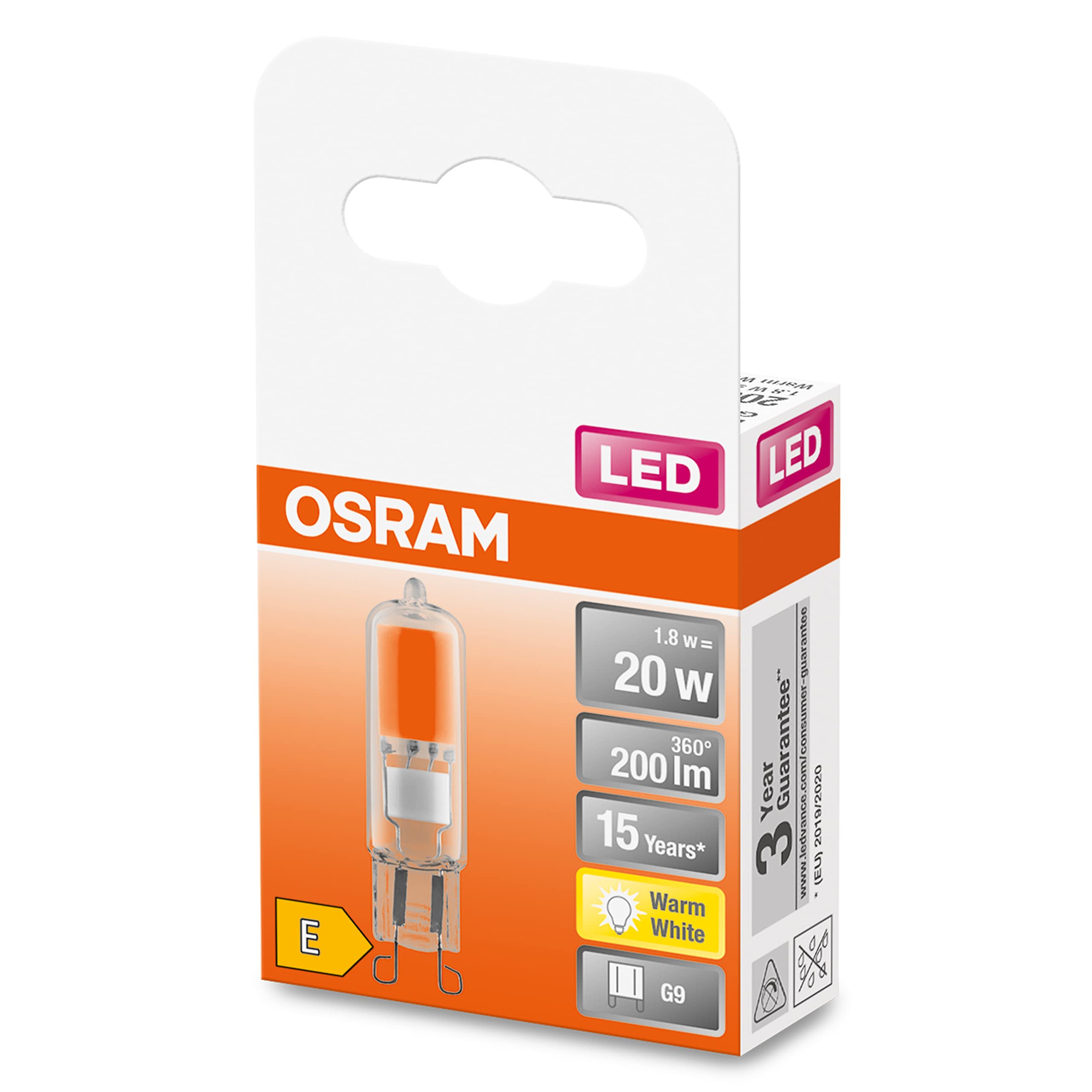 osram-led-star-special-pin-gl20-ampoule-led-g9-fine-en-verre-blanc-chaud-2700-k- image 2