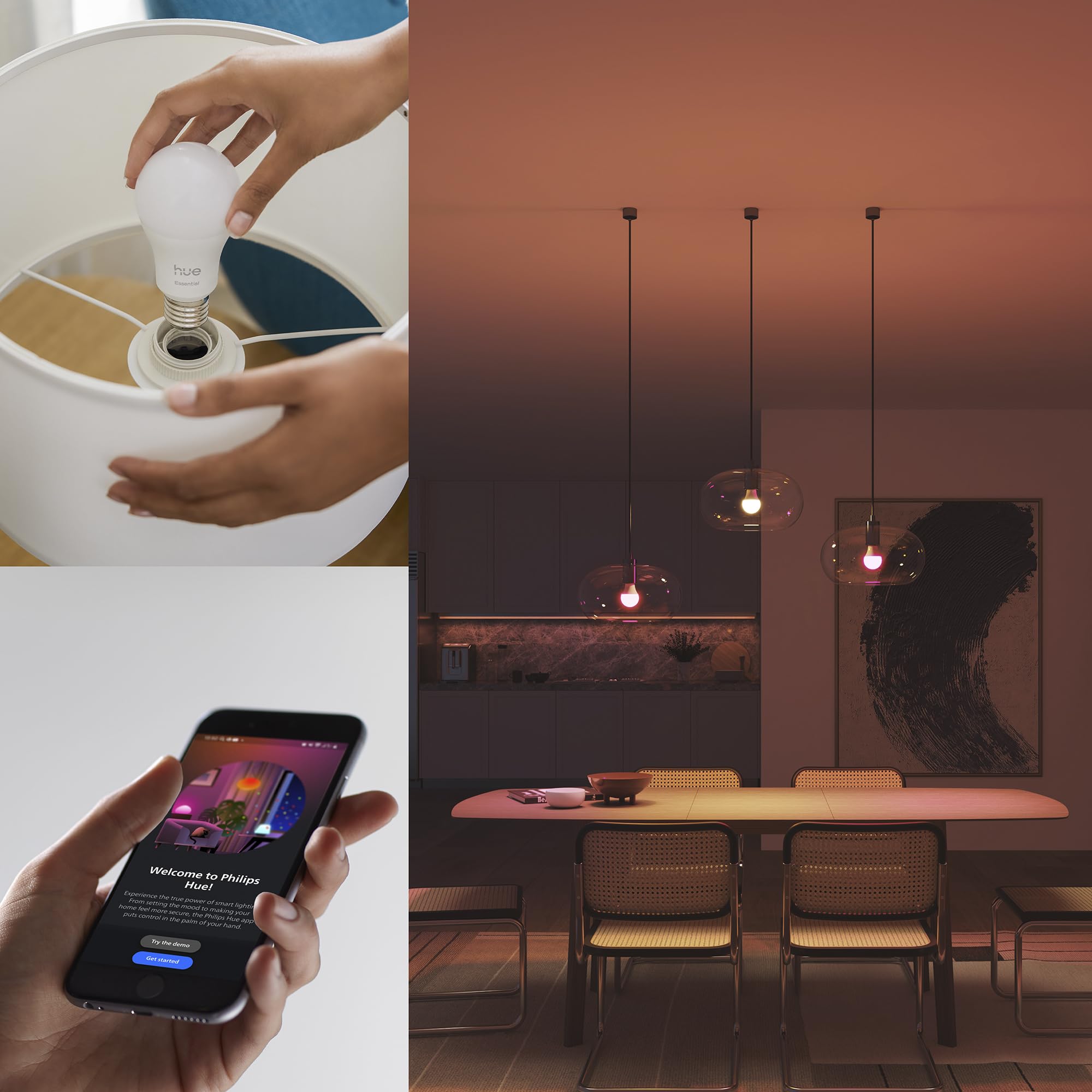 philips-hue-essential-ampoule-led-intelligente-a60-b22-blanc-et-couleur-lot-de-2 image 4