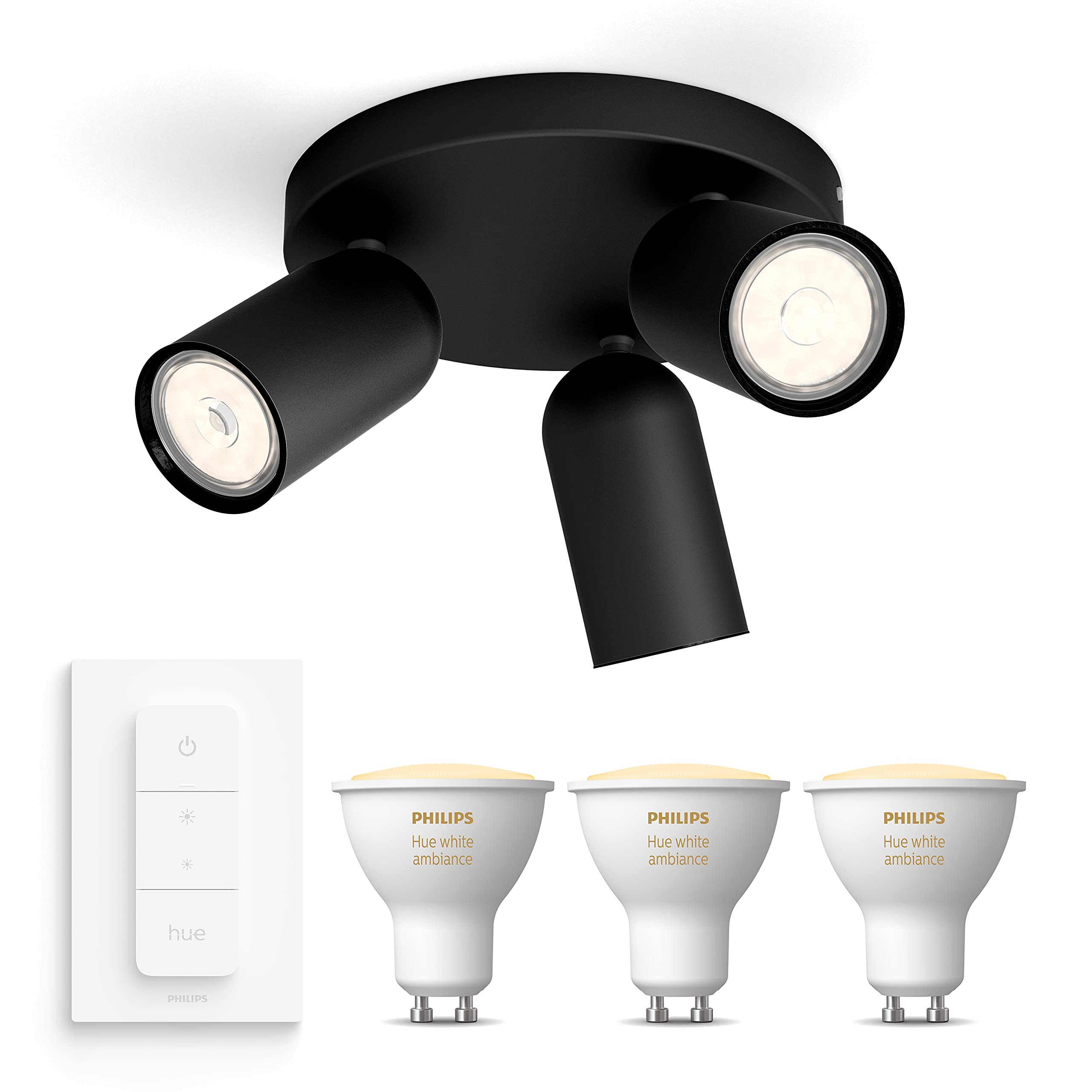 philips-hue-pongee-spot-en-saillie-noir-3-points-gu10-white-ambiance-avec-variat image 1