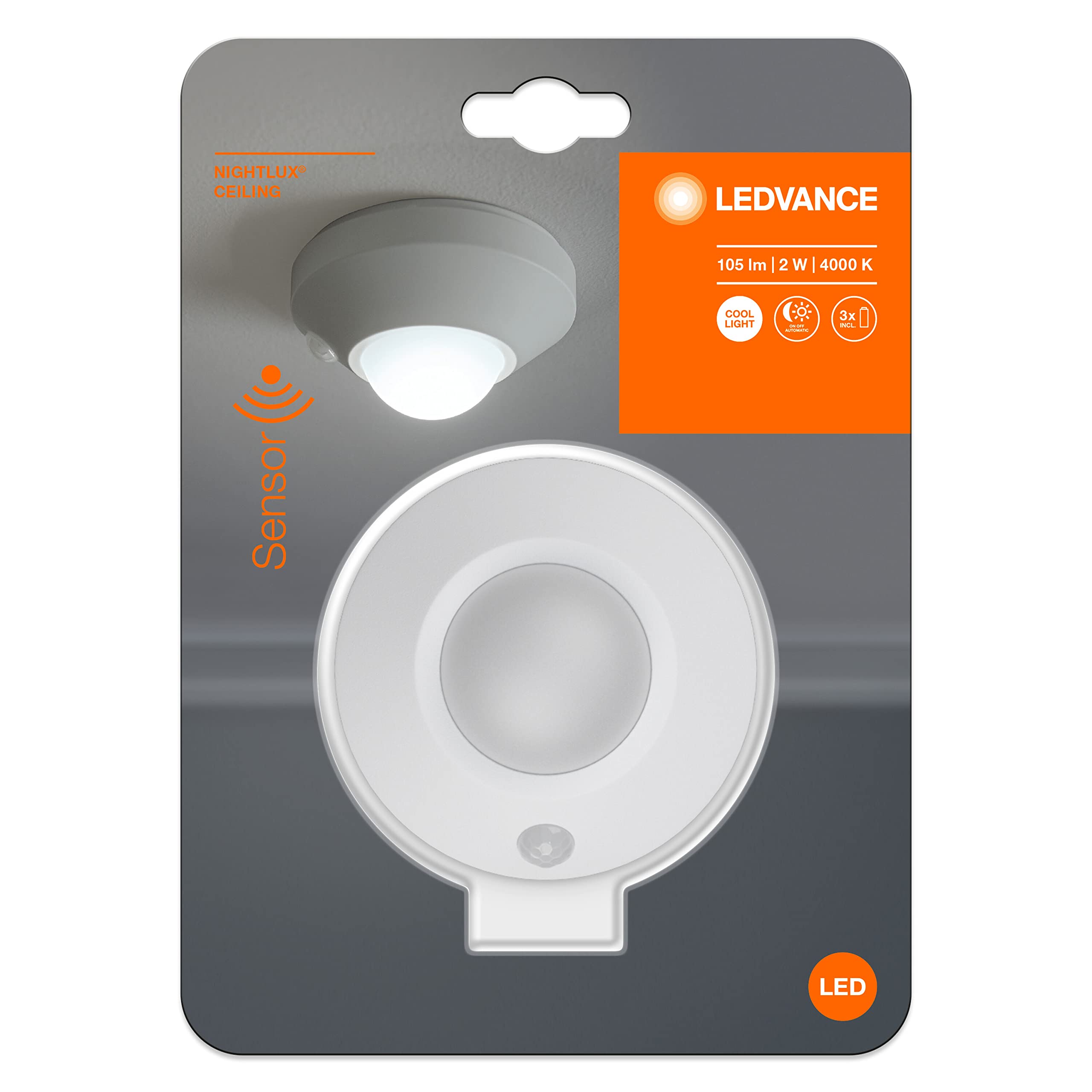 ledvance-nightlux-ceiling-veilleuse-led-piles-avec-capteur-de-mouvement-et-capte image 2
