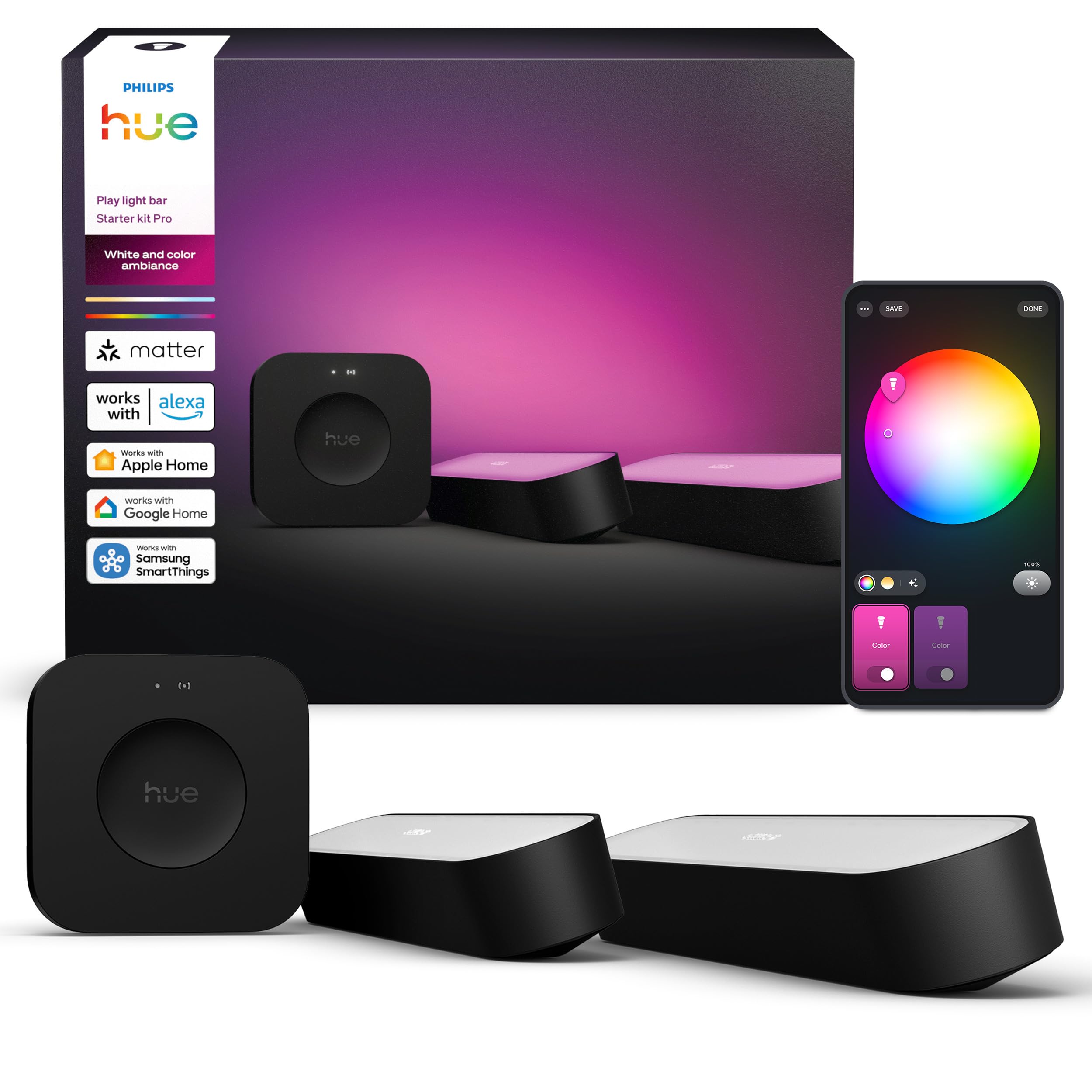 philips-hue-play-lot-de-2-barres-lumineuses-hue-bridge-pro-clairage-tv-et-gaming image 5