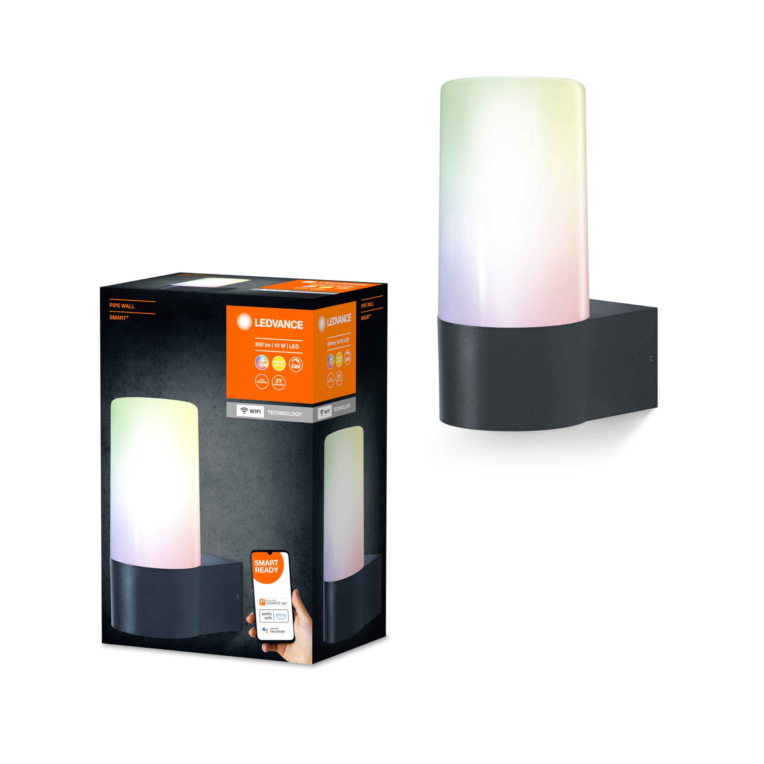 ledvance-smart-wifi-brick-st-rgb-applique-murale-ext-rieure-connect-e-carr-e-gri image 6