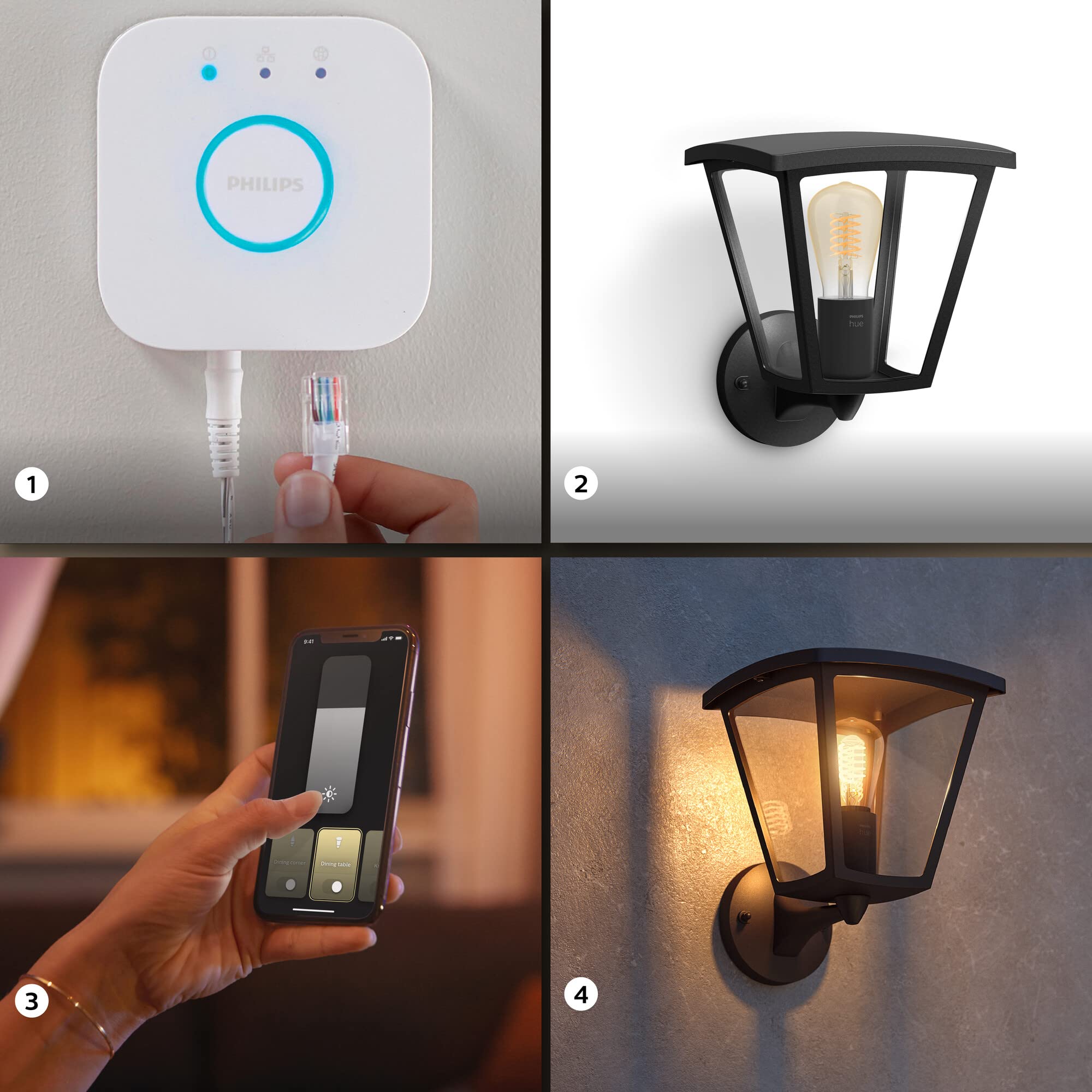 philips-hue-white-applique-murale-ext-rieure-inara-noire-2700-k-ip44-compatible- image 8