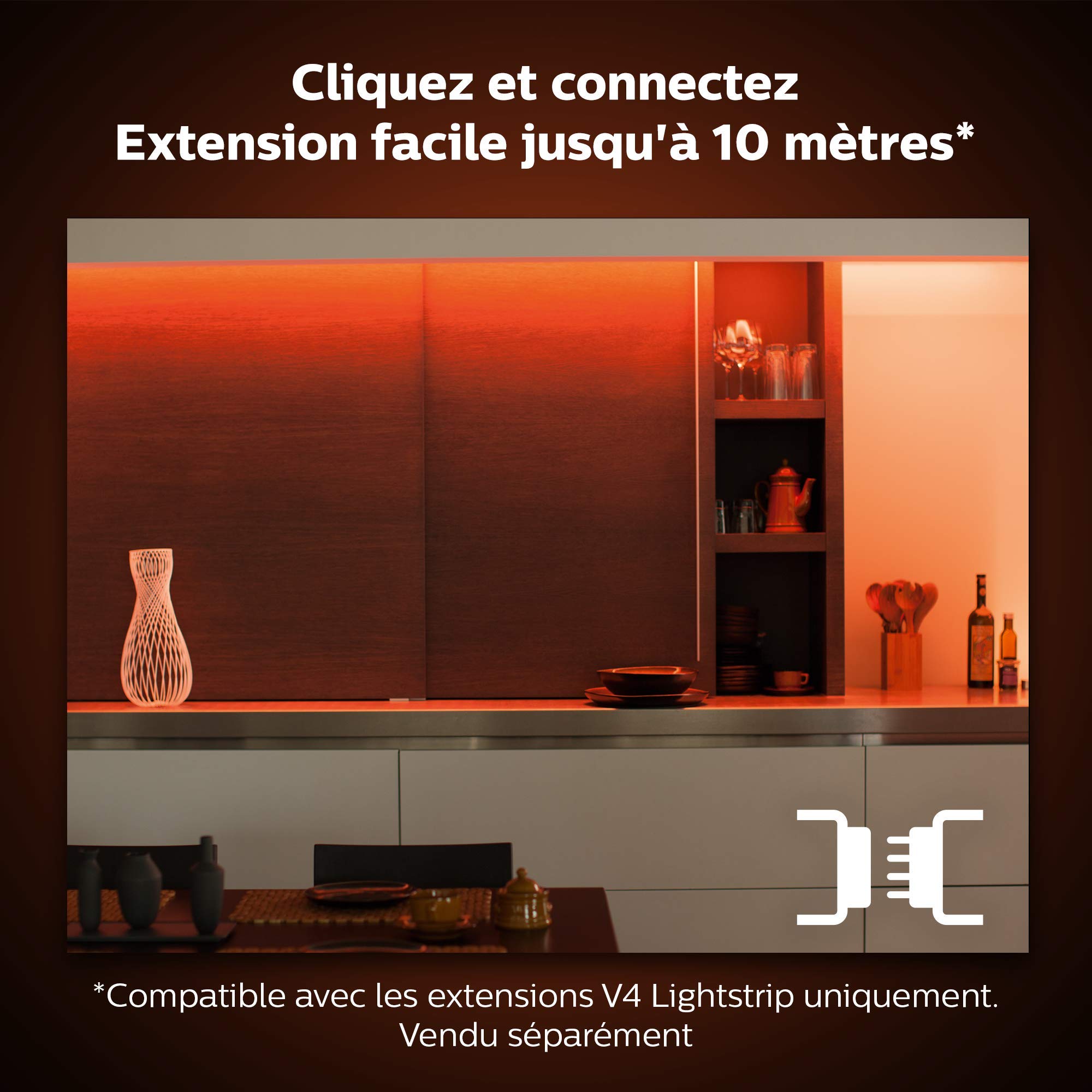 philips-hue-white-color-ambiance-lightstrip-plus-extension-ruban-led-1-m-v4-mill image 2