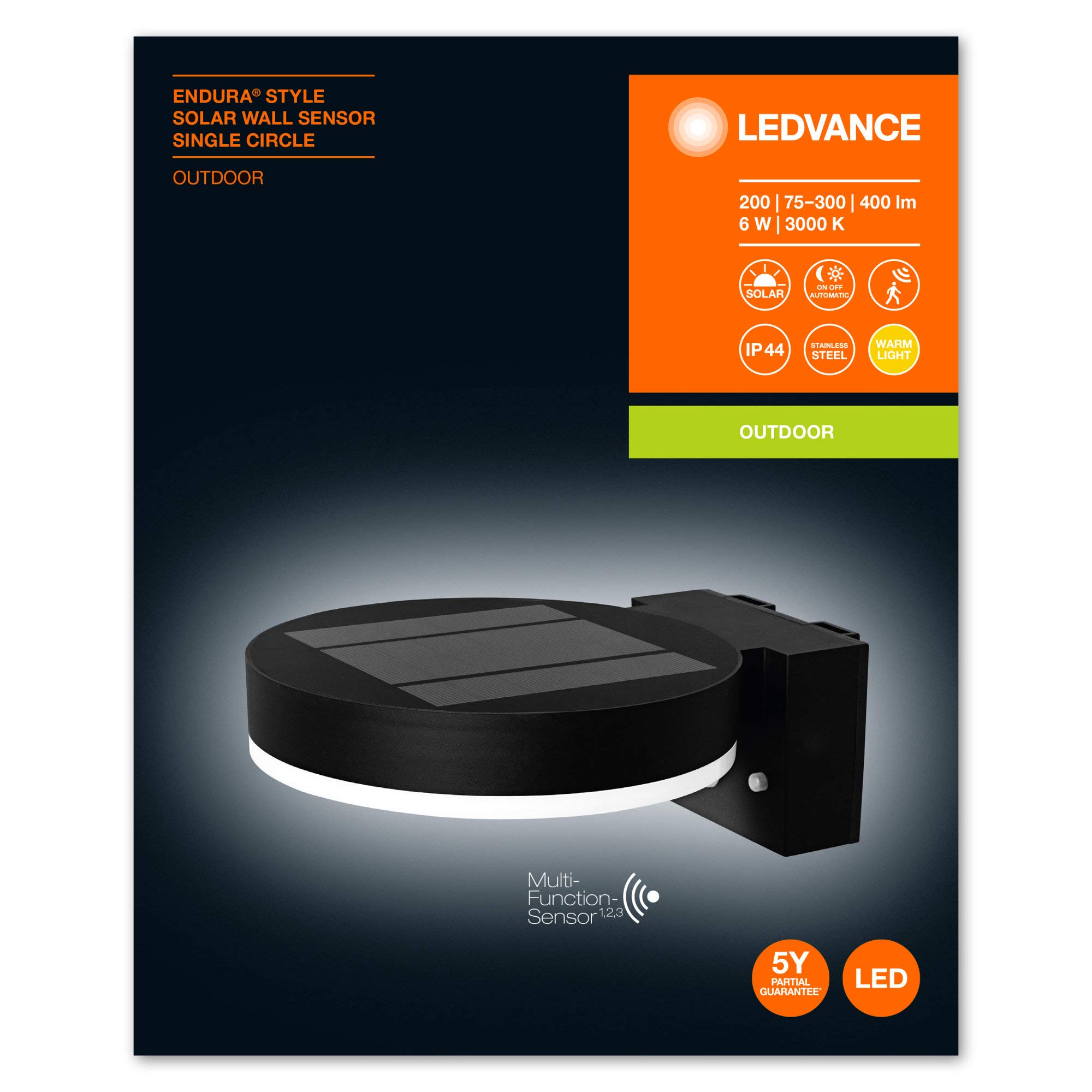 ledvance-endura-style-applique-murale-solaire-cercle-unique-polycarbonate-noir-6 image 7