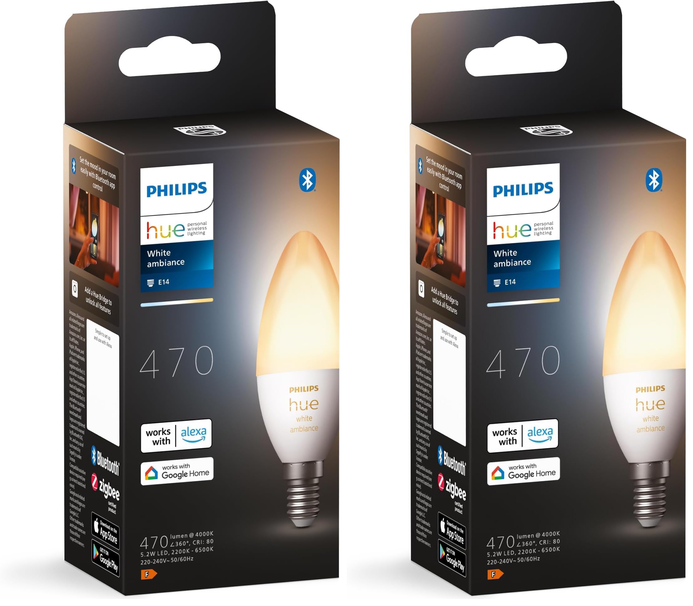philips-hue-white-ambiance-e14-ampoule-led-connect-e-flamme-bluetooth-compatible image 8