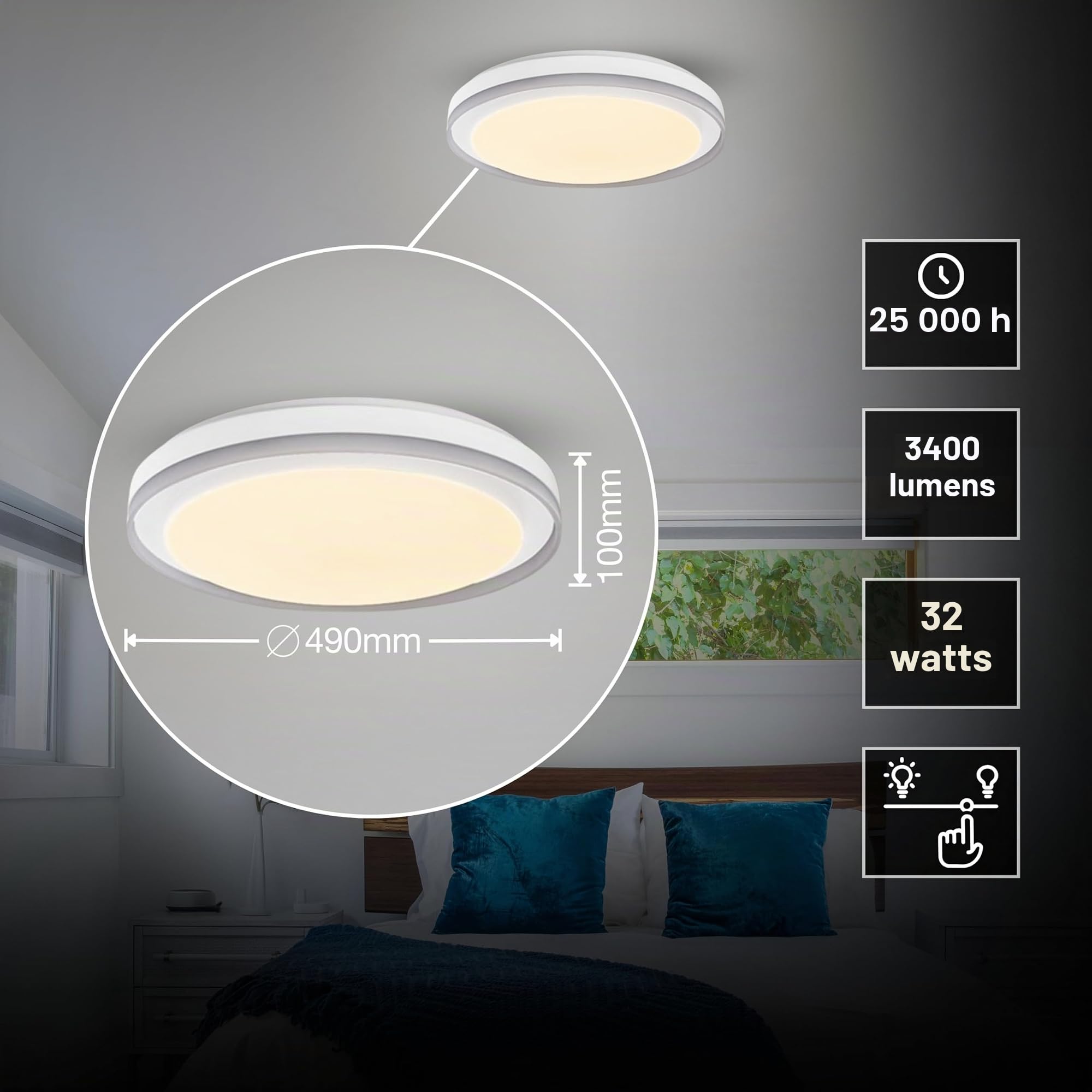 ledvance-smart-wifi-plafonnier-led-32-w-3400-lm-blanc-tunable-2700-6500-k-rgb-ma image 7