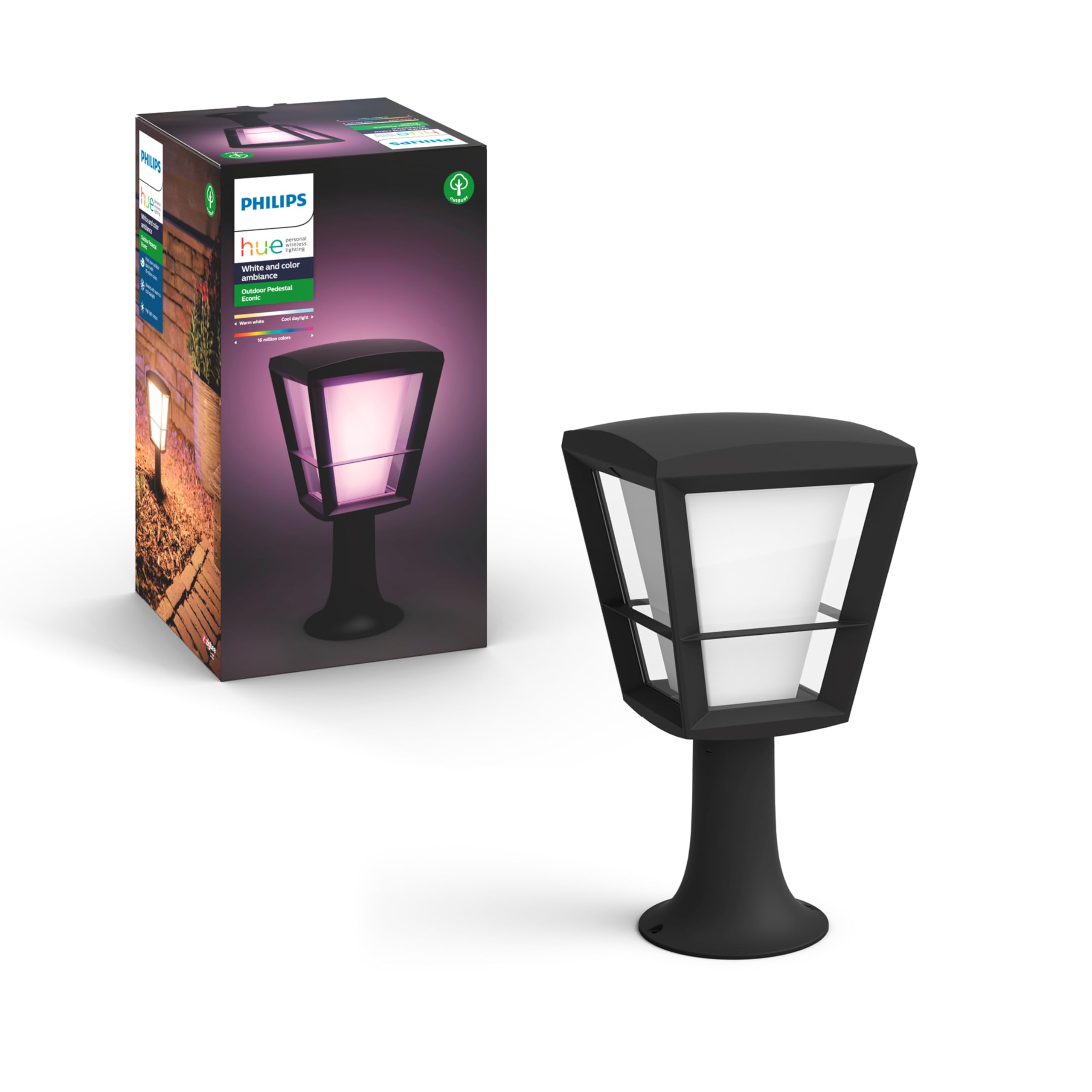 philips-hue-white-color-ambiance-econic-potelet-ext-rieur-connect-noir-aluminium image 8