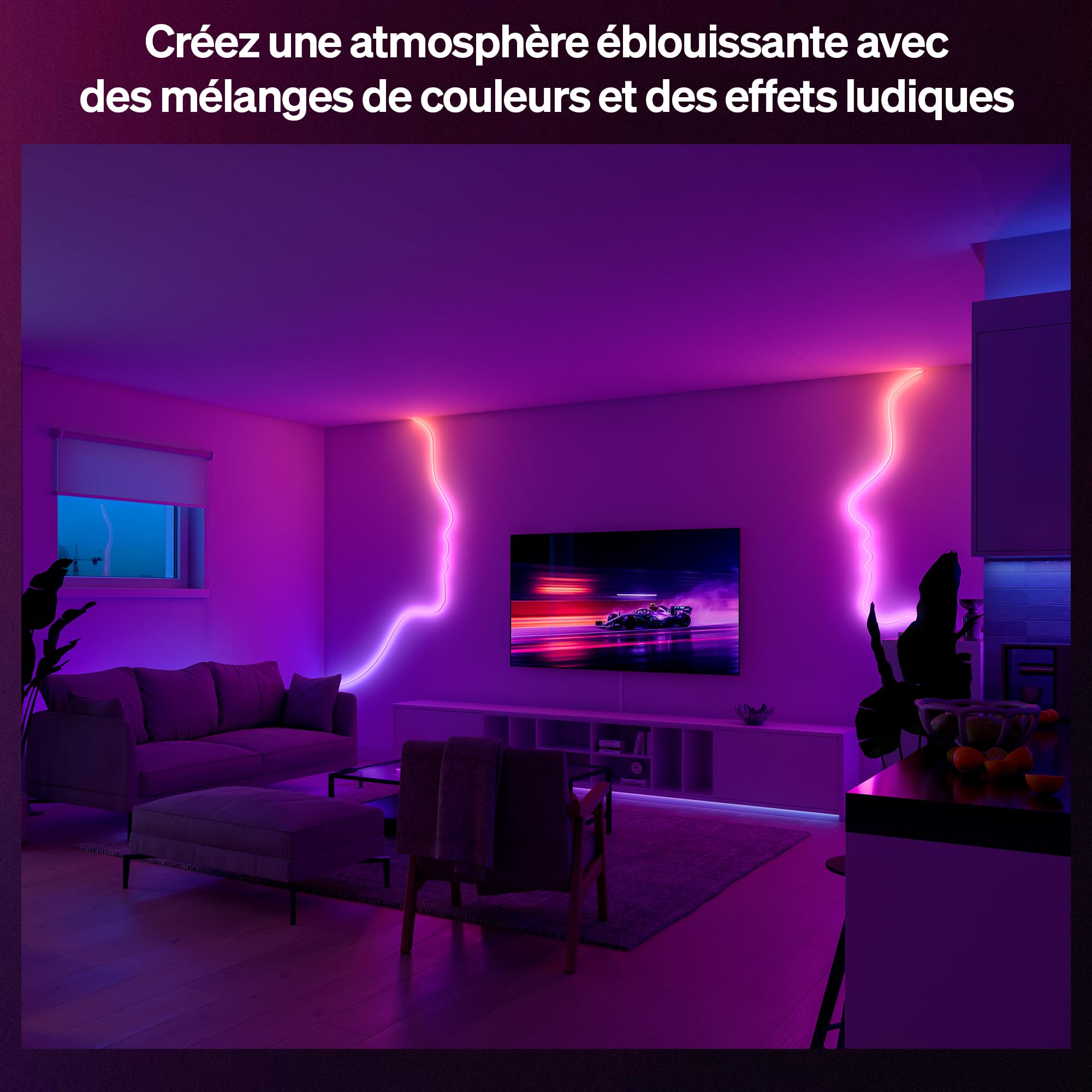 philips-hue-essential-ruban-led-flex-10-m-tres-rgbic-d-grad-s-multicolores-et-ef image 2