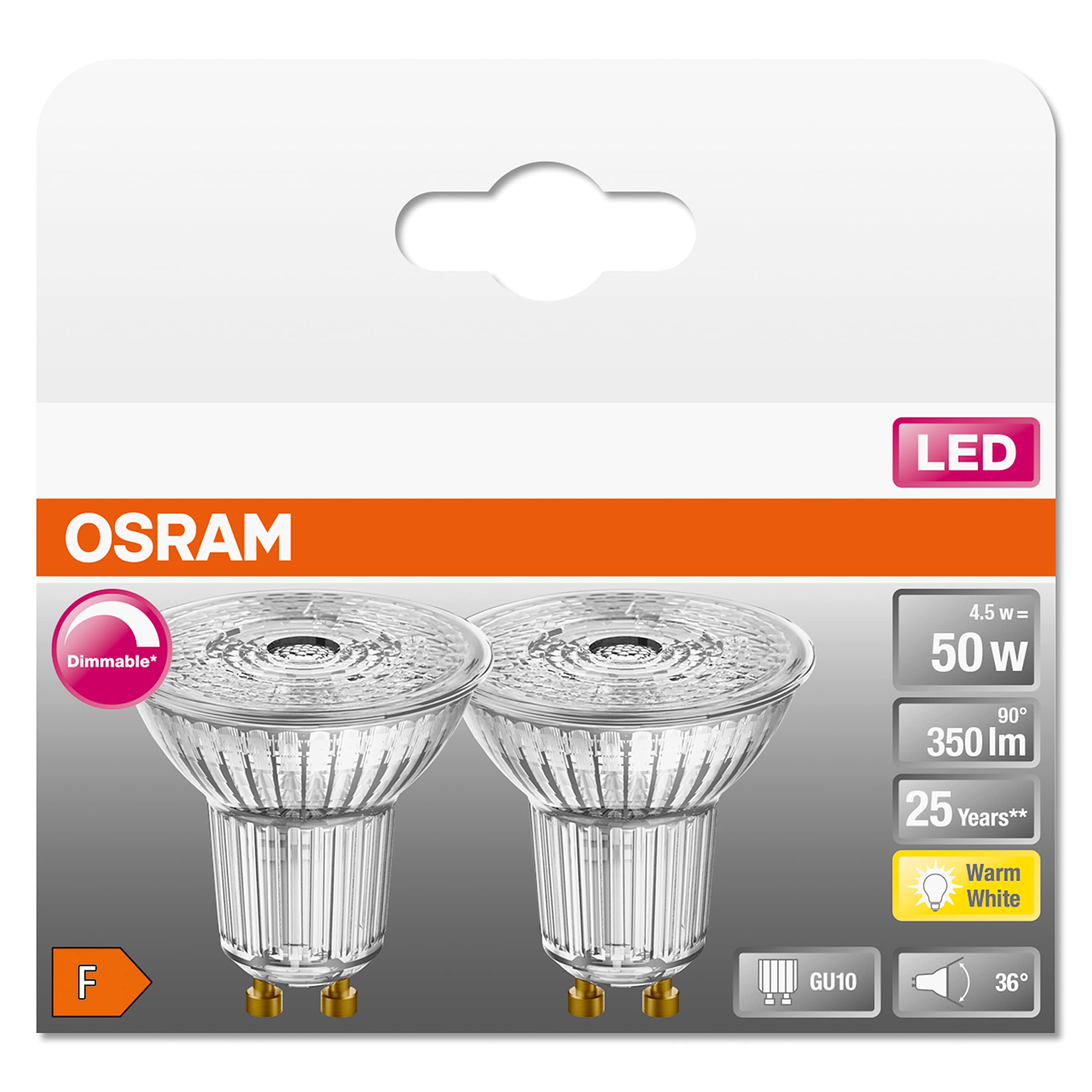 osram-led-par16-gu10-dimmable-4-9w-blanc-chaud-2700k-36-cri90-remplacement-50w-d image 3