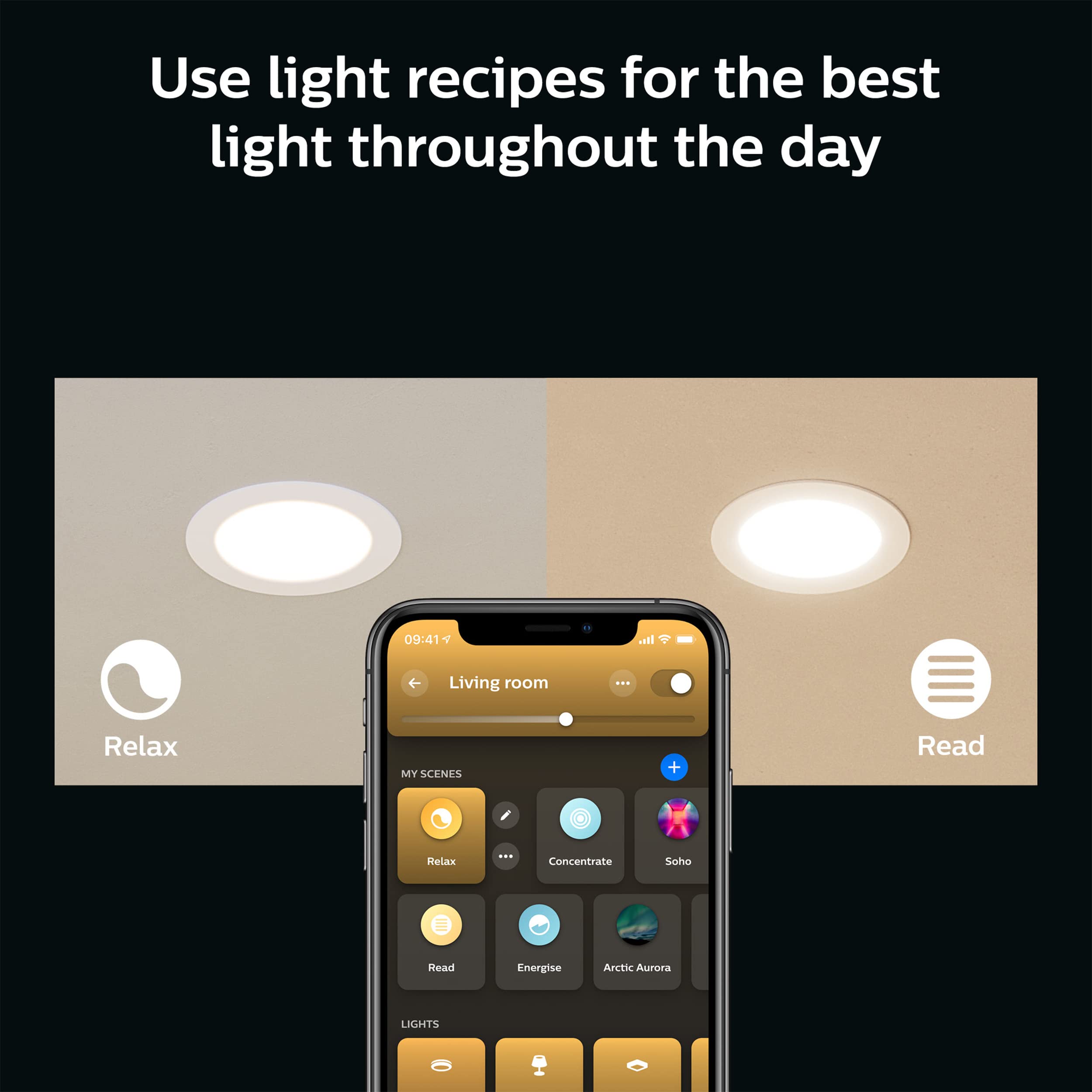 philips-hue-starter-kit-hue-bridge-pro-sans-fil-4-downlights-minces-5-6-pouces-b image 4