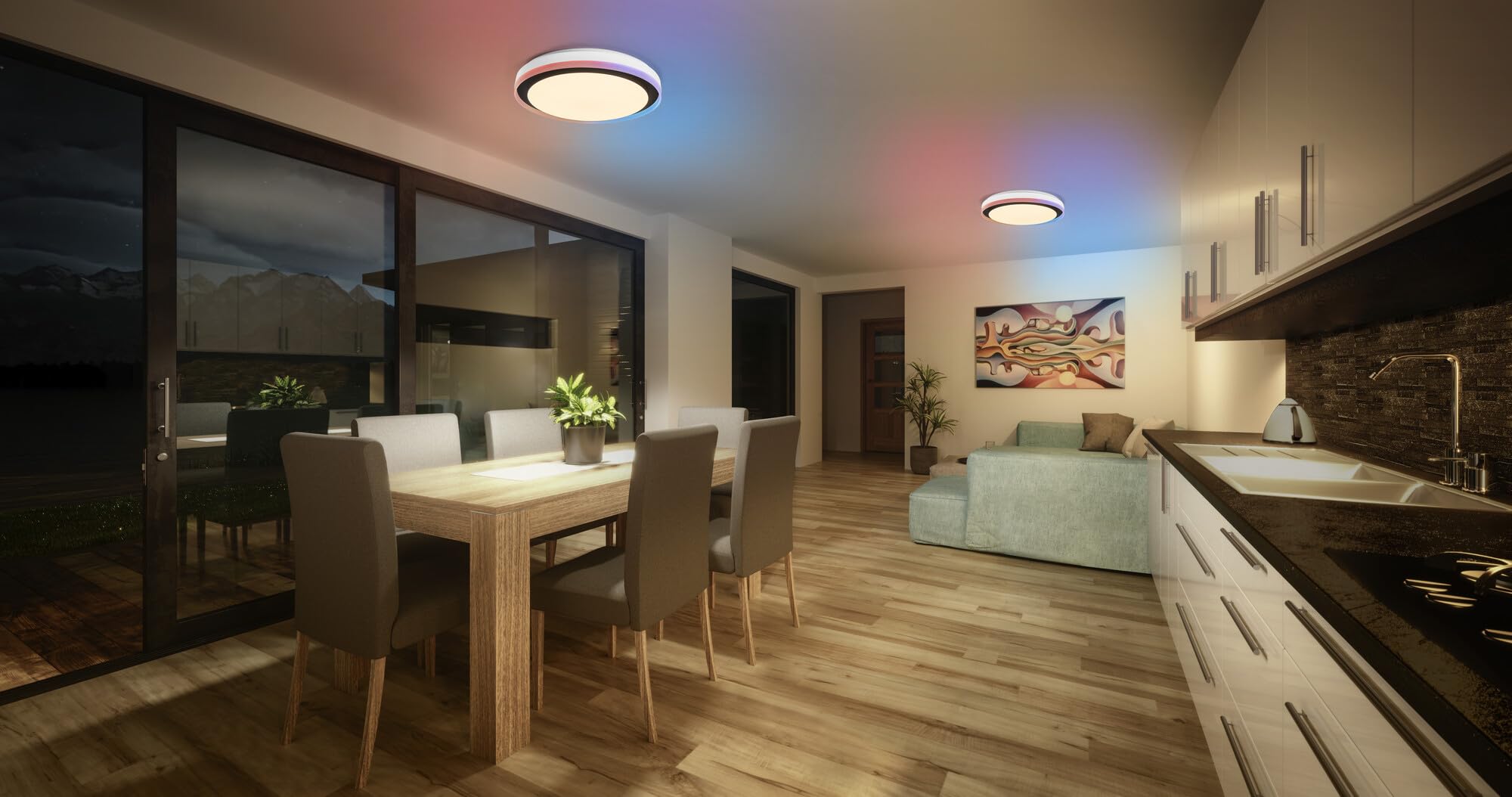 ledvance-smart-wifi-plafonnier-led-32-w-3400-lm-blanc-r-glable-2700-6500k-et-rgb image 4