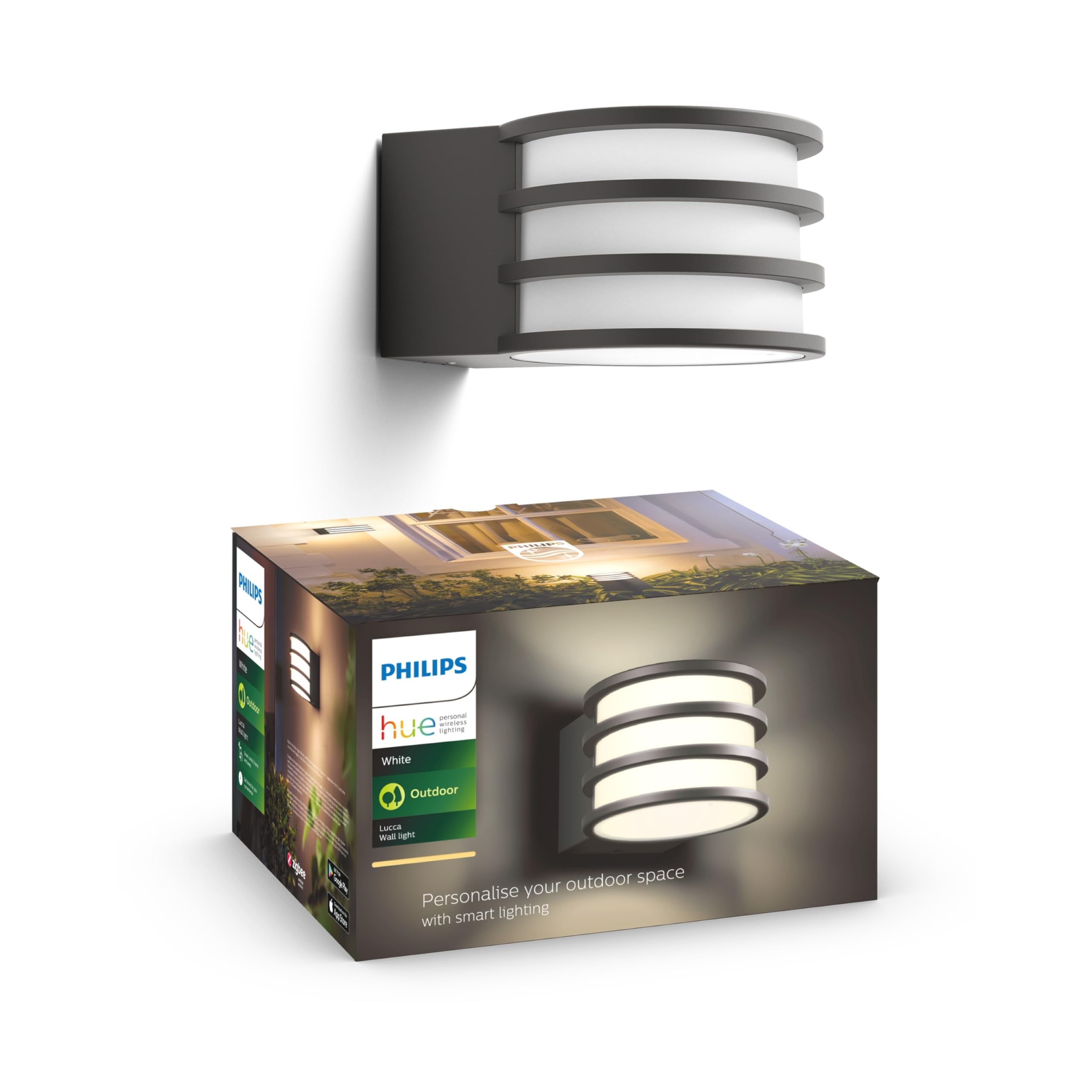 philips-hue-white-applique-murale-d-ext-rieur-lucca-1x9-5w-anthracite-ip44-2700- image 1