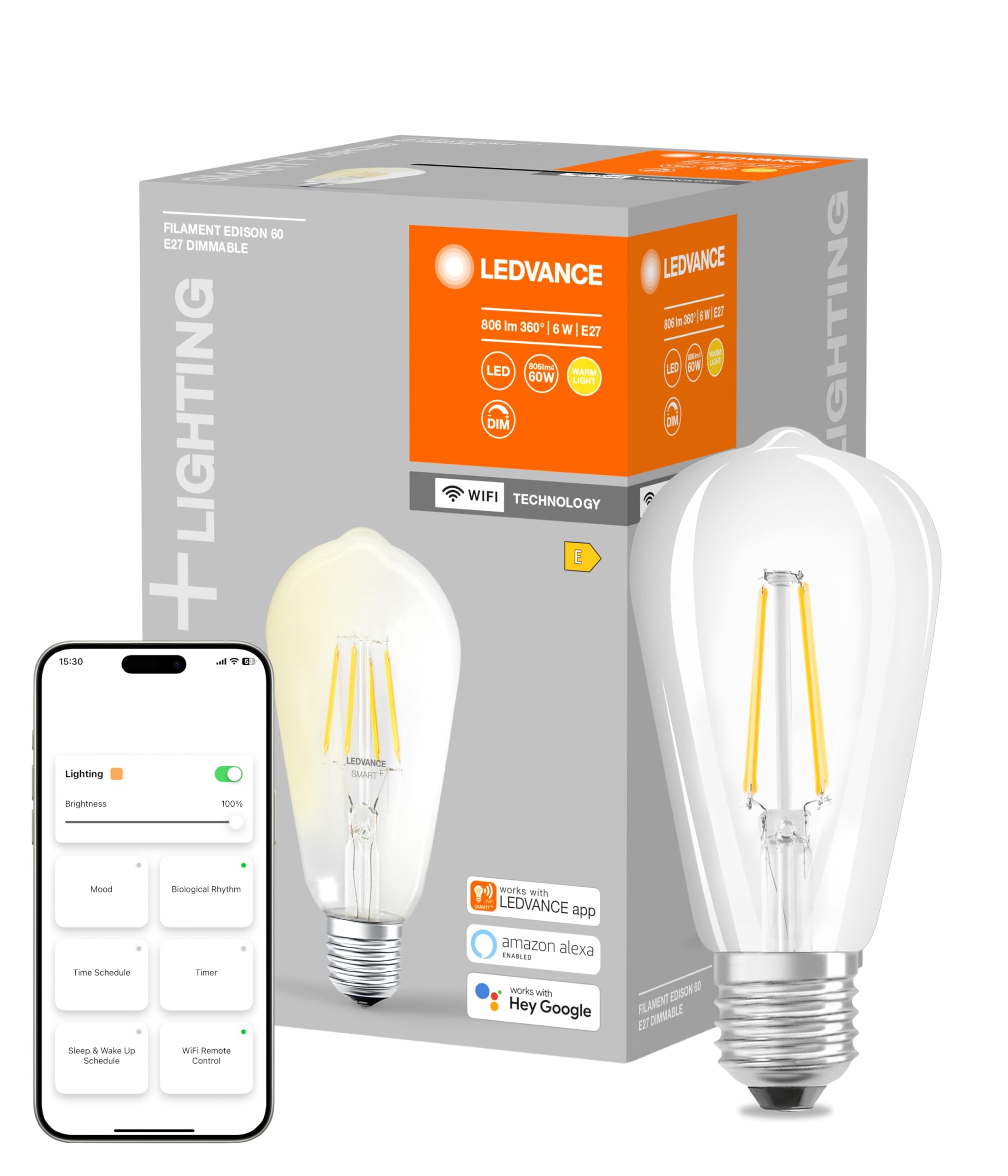 ledvance-smart-wifi-globe-edison-dimmable-e27-ampoule-filament-connect-e-blanc-c image 2