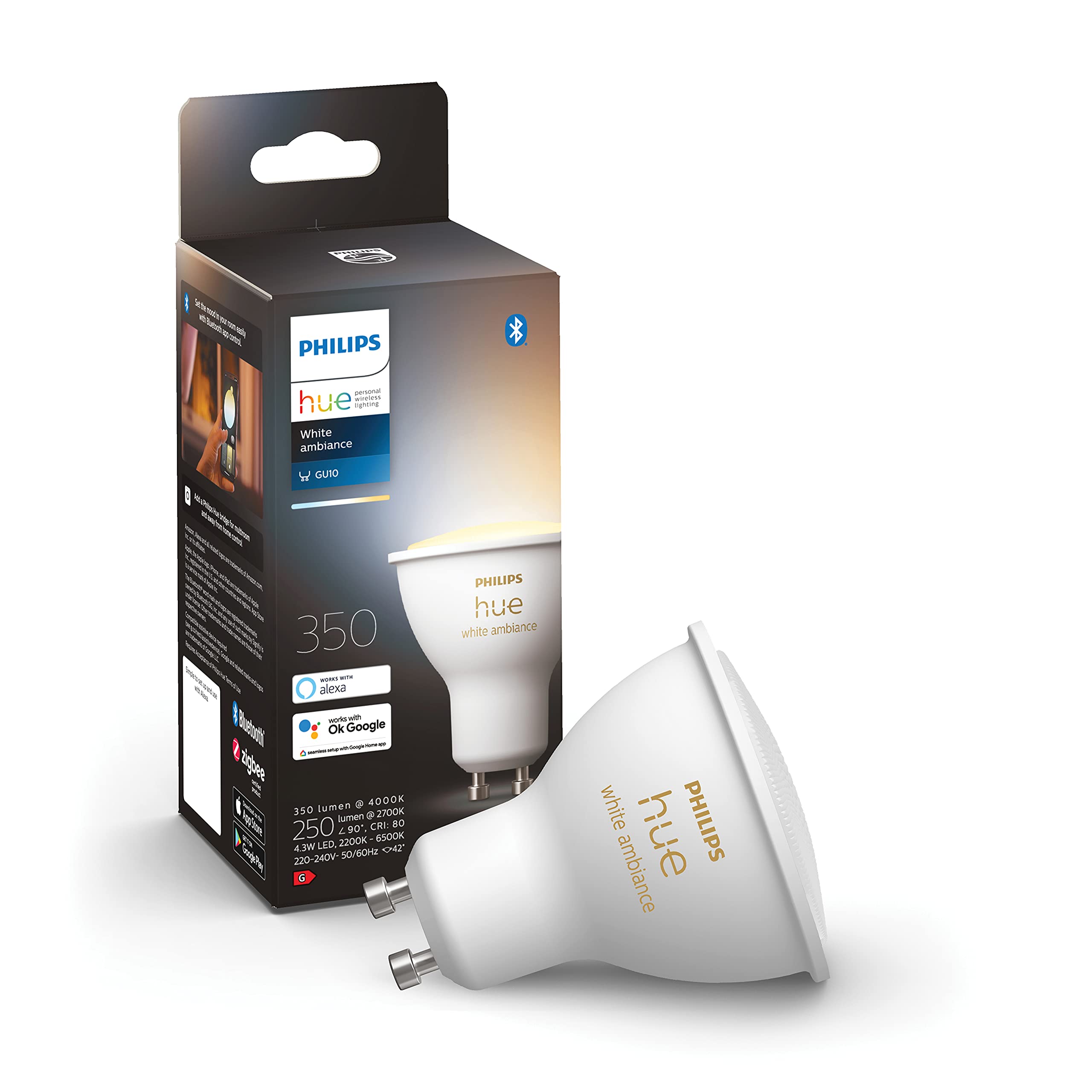 philips-hue-pongee-2-spot-en-saillie-blanc-2-points-gu10-white-ambiance-blanc-ch image 3