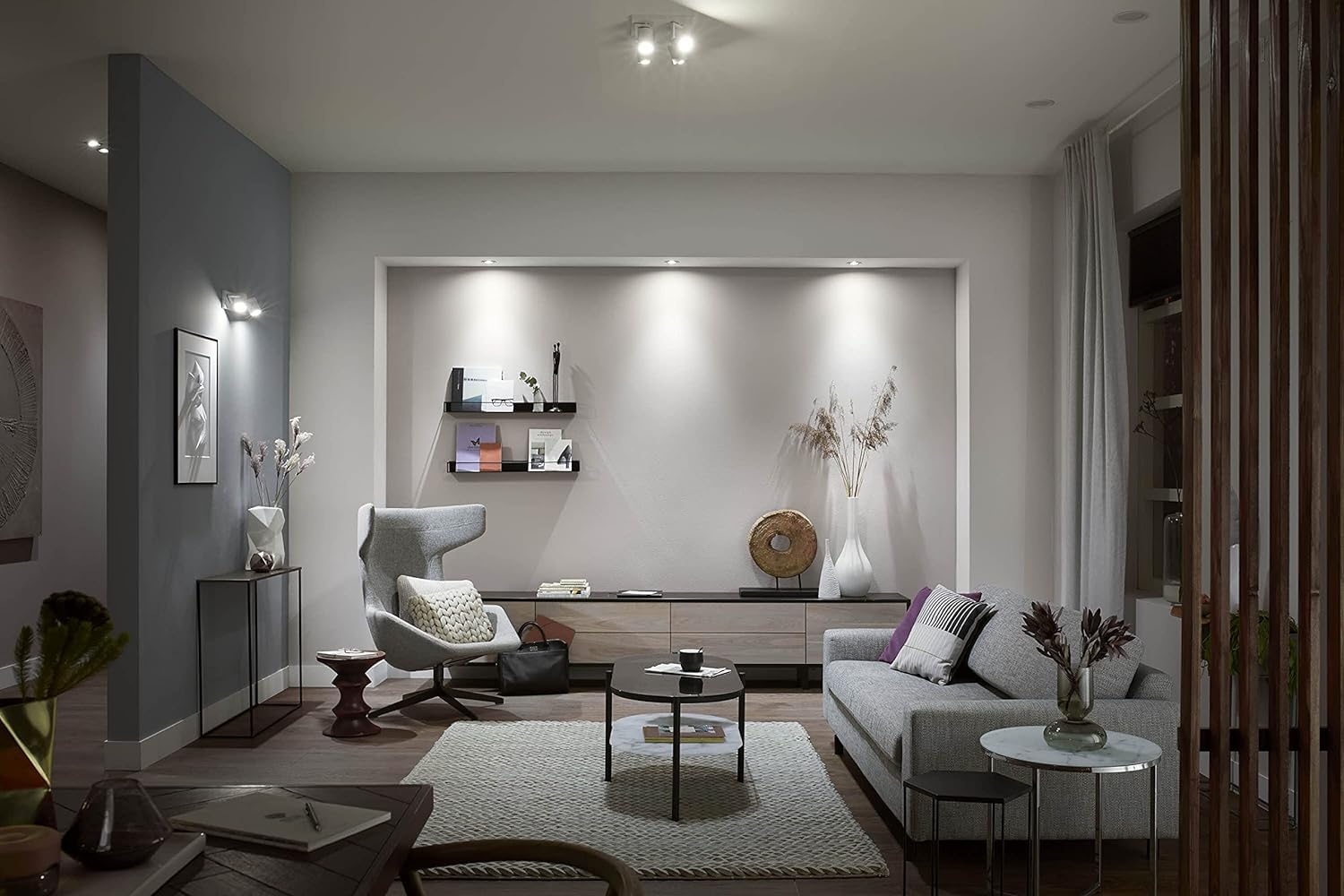 philips-hue-white-color-ambiance-argenta-4-plafonnier-orientable-4-spots-led-dim image 2
