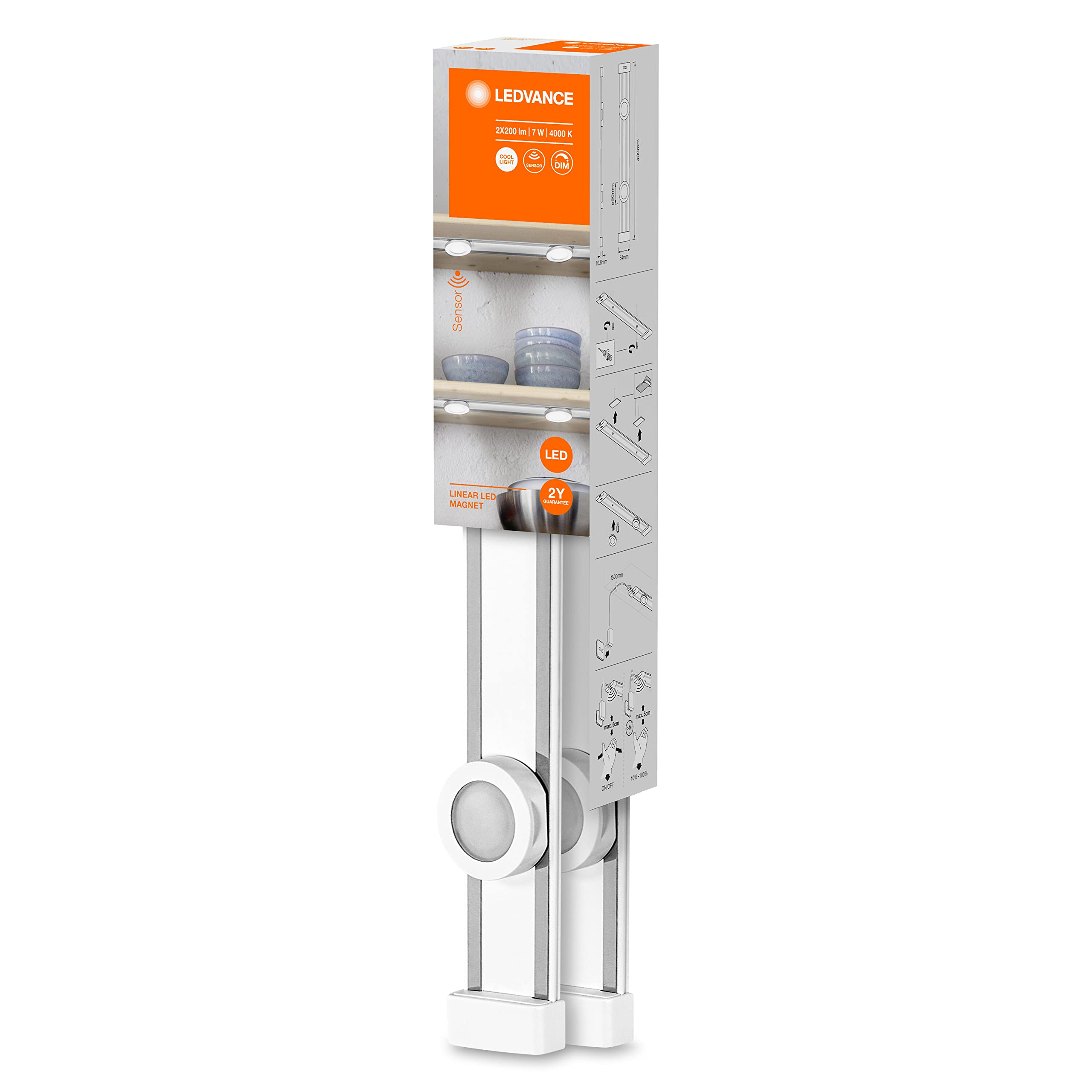 ledvance-rail-magn-tique-sous-meuble-led-luminaire-d-agencement-7w-2x-200-lumens image 2