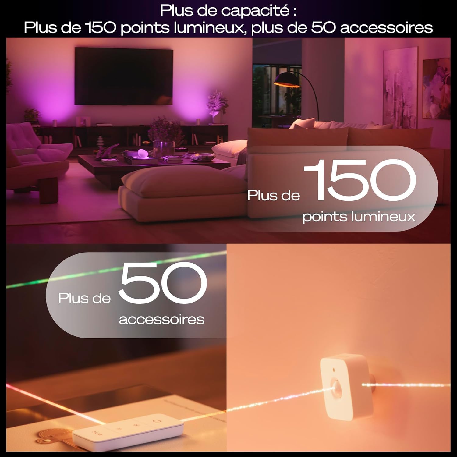 philips-hue-bridge-pro-hub-connect-sans-fil-motionaware-150-clairages-et-50-acce image 8
