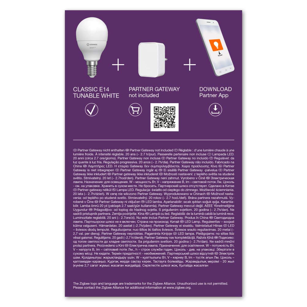 ledvance-smart-mini-tunable-white-e14-zigbee-ampoule-led-connect-e-dimmable-2700 image 4