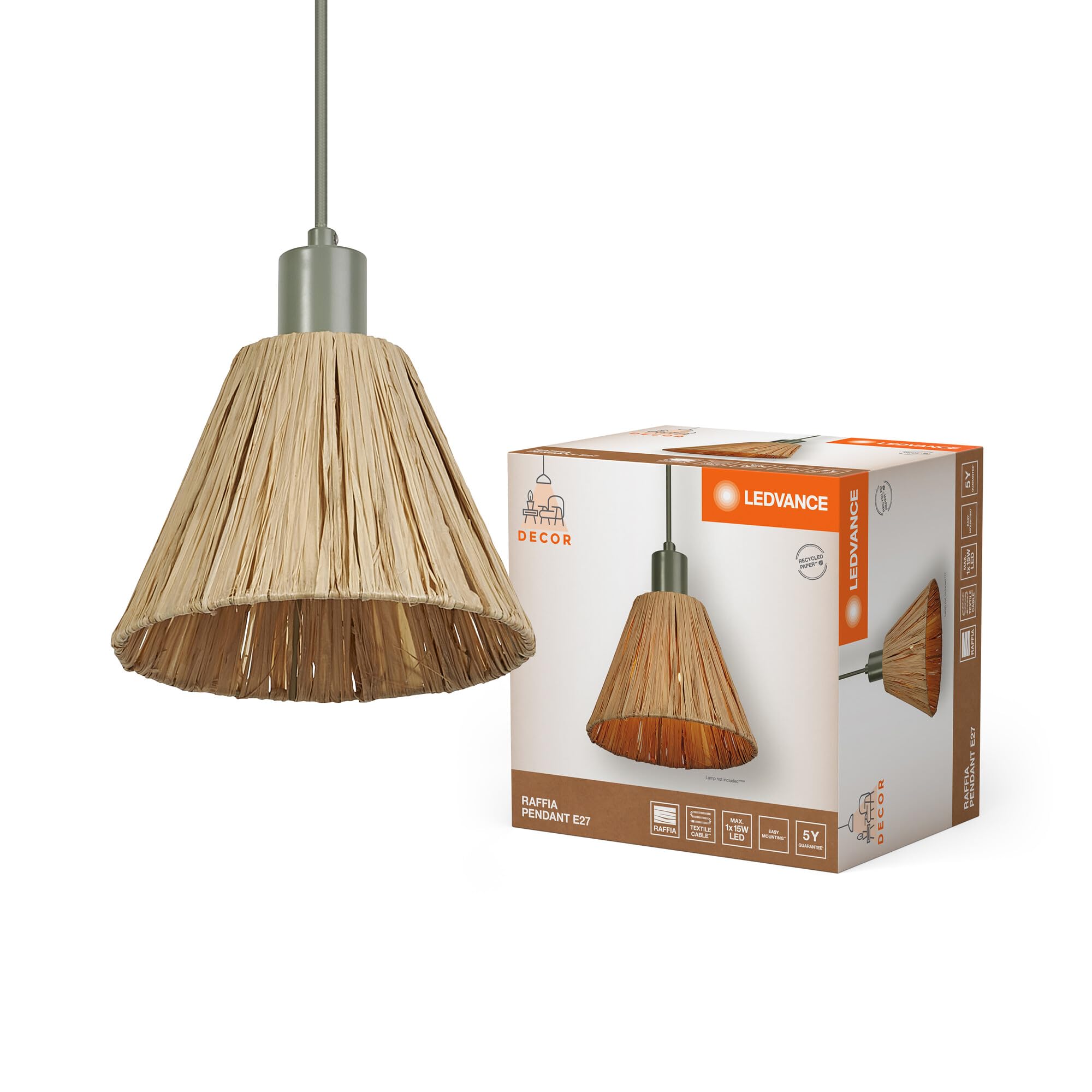 ledvance-decor-raffia-linear-suspension-3-lampes-verte-en-raphia-recycl-et-m-tal image 8