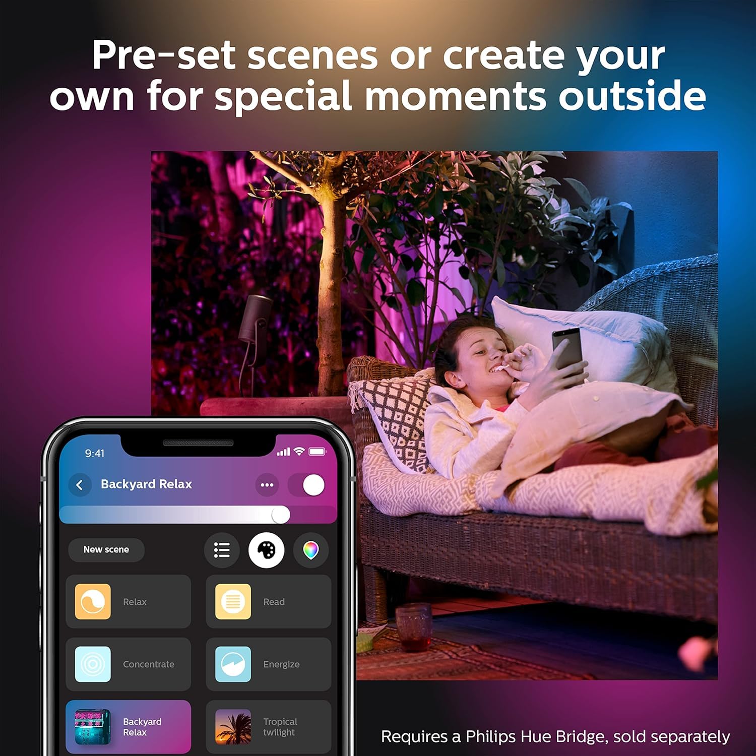 philips-hue-lily-outdoor-white-and-color-ambiance-kit-de-base-3-spots-led-connec image 4