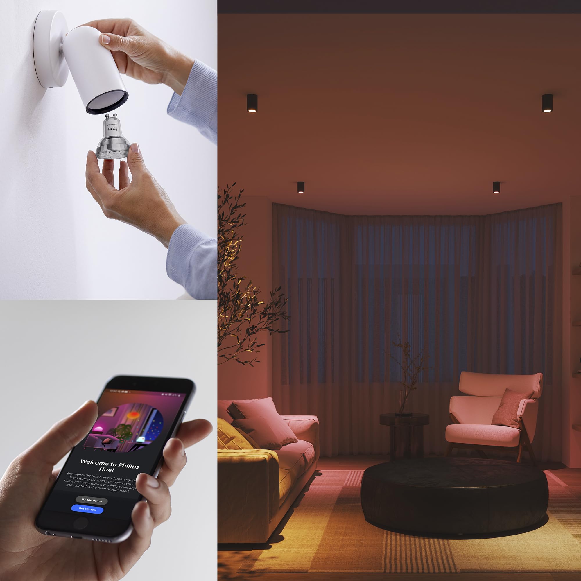 philips-hue-essential-spot-gu10-intelligent-4-7-w-345-lumens-lumi-re-blanche-et- image 4