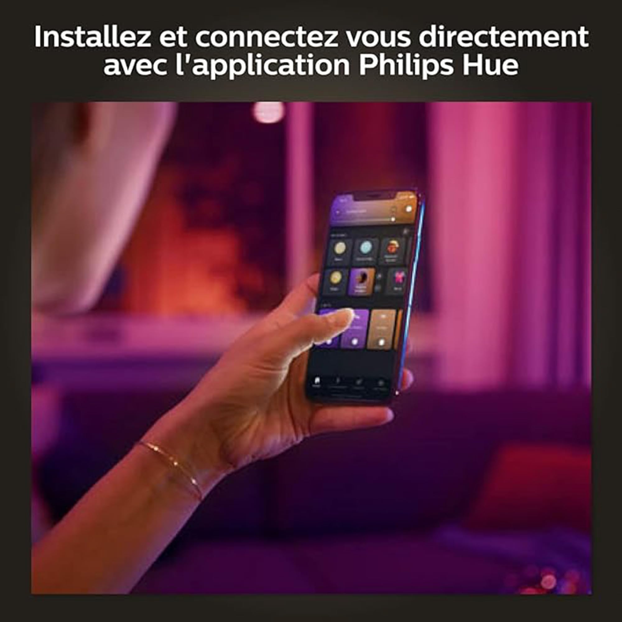 philips-hue-white-color-ambiance-xamento-m-plafonnier-connect-salle-de-bain-noir image 3