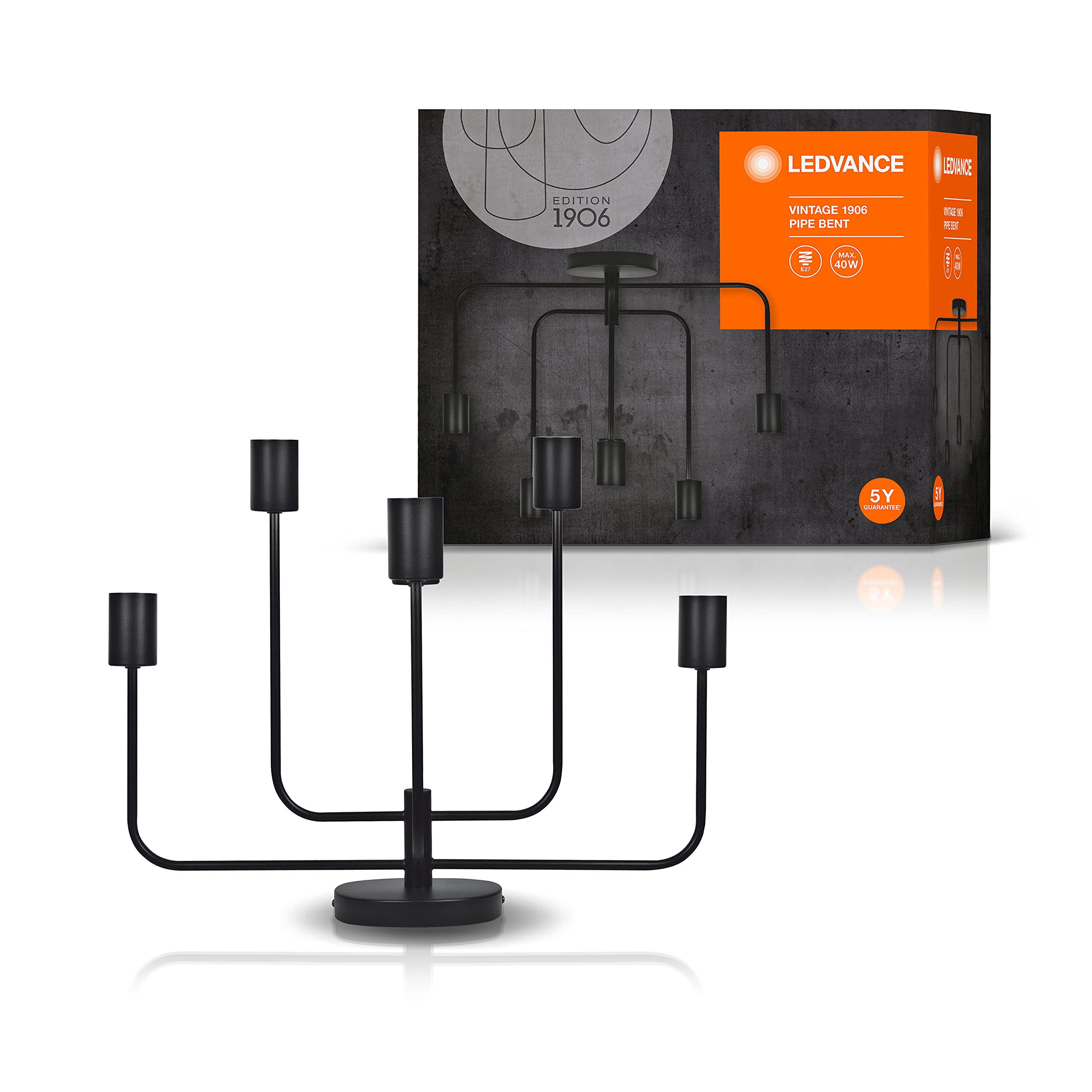 ledvance-plafonnier-design-industriel-en-verre-et-m-tal-noir-mat-suspension-vint image 4