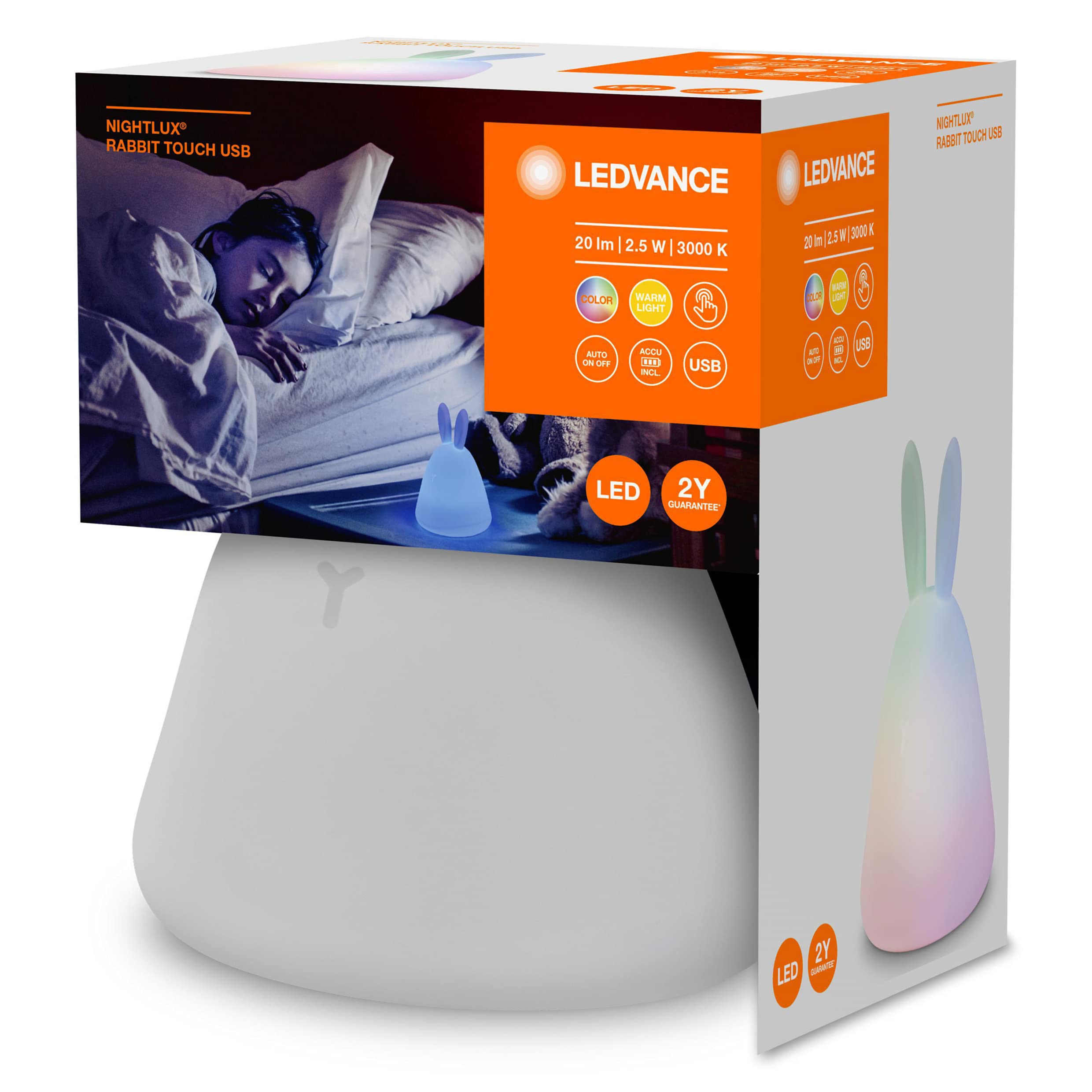 ledvance-bunny-veilleuse-led-enfant-motif-lapin-rechargeable-usb-tactile-rgbw-di image 5