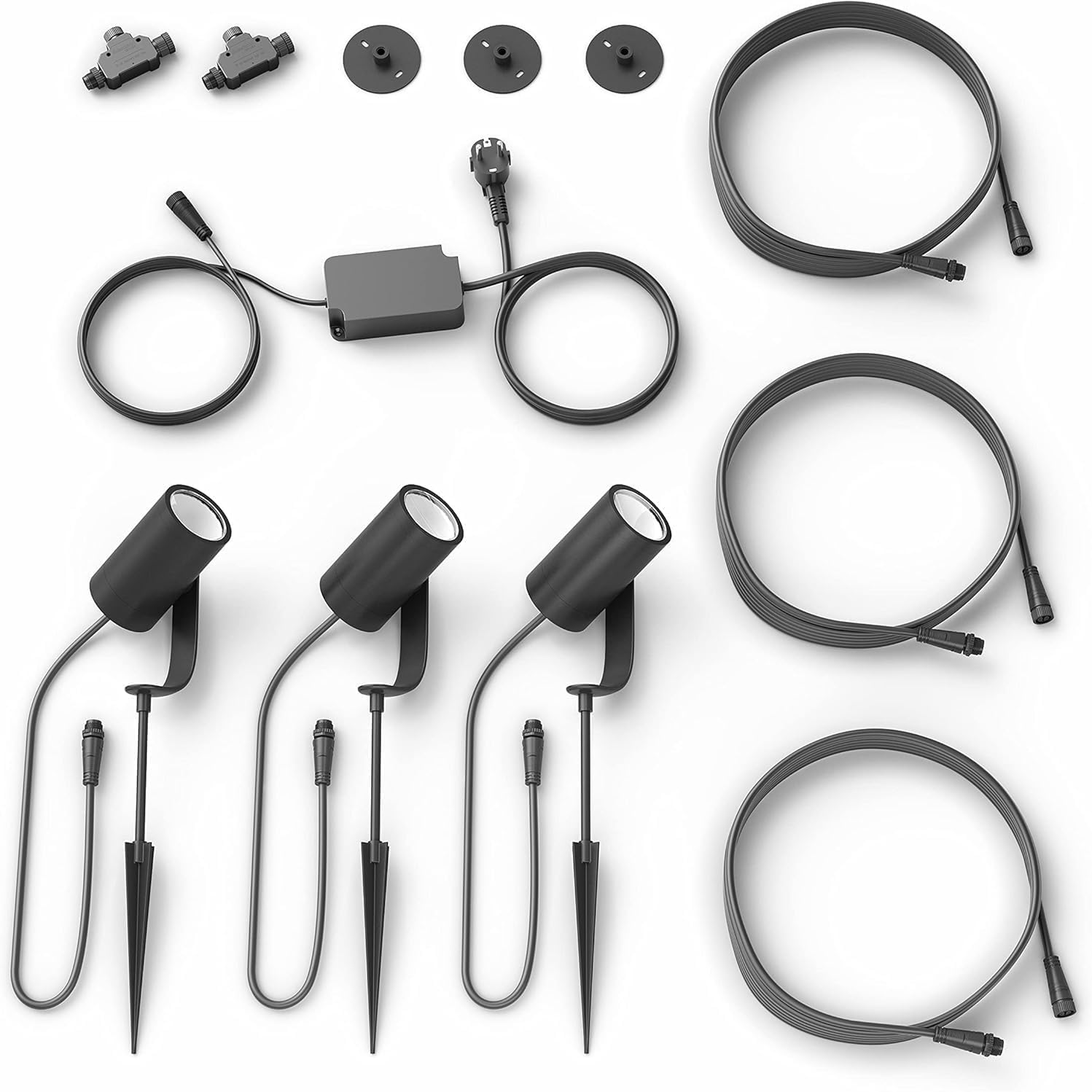 philips-hue-lily-outdoor-white-and-color-ambiance-kit-de-base-3-spots-led-connec image 2