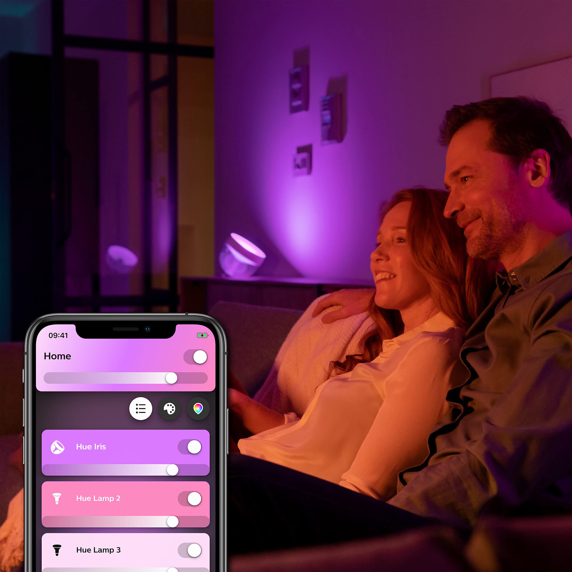 philips-hue-white-color-ambiance-lampe-iris-lampe-d-ambiance-connect-e-16-millio image 4
