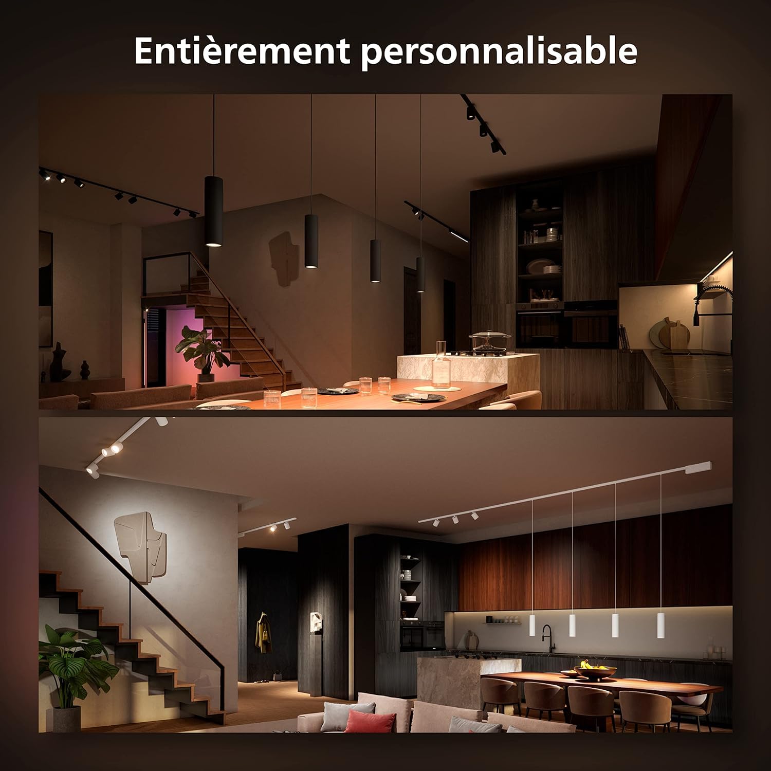 philips-hue-perifo-kit-d-clairage-sur-rail-mural-avec-2-spots-cylindriques-et-tu-2 image 4