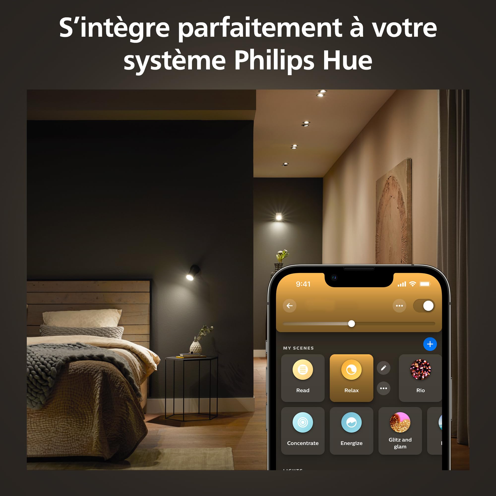 philips-hue-white-lot-de-2-ampoules-connect-es-gu10-blanc-doux-bluetooth-400-lum image 3