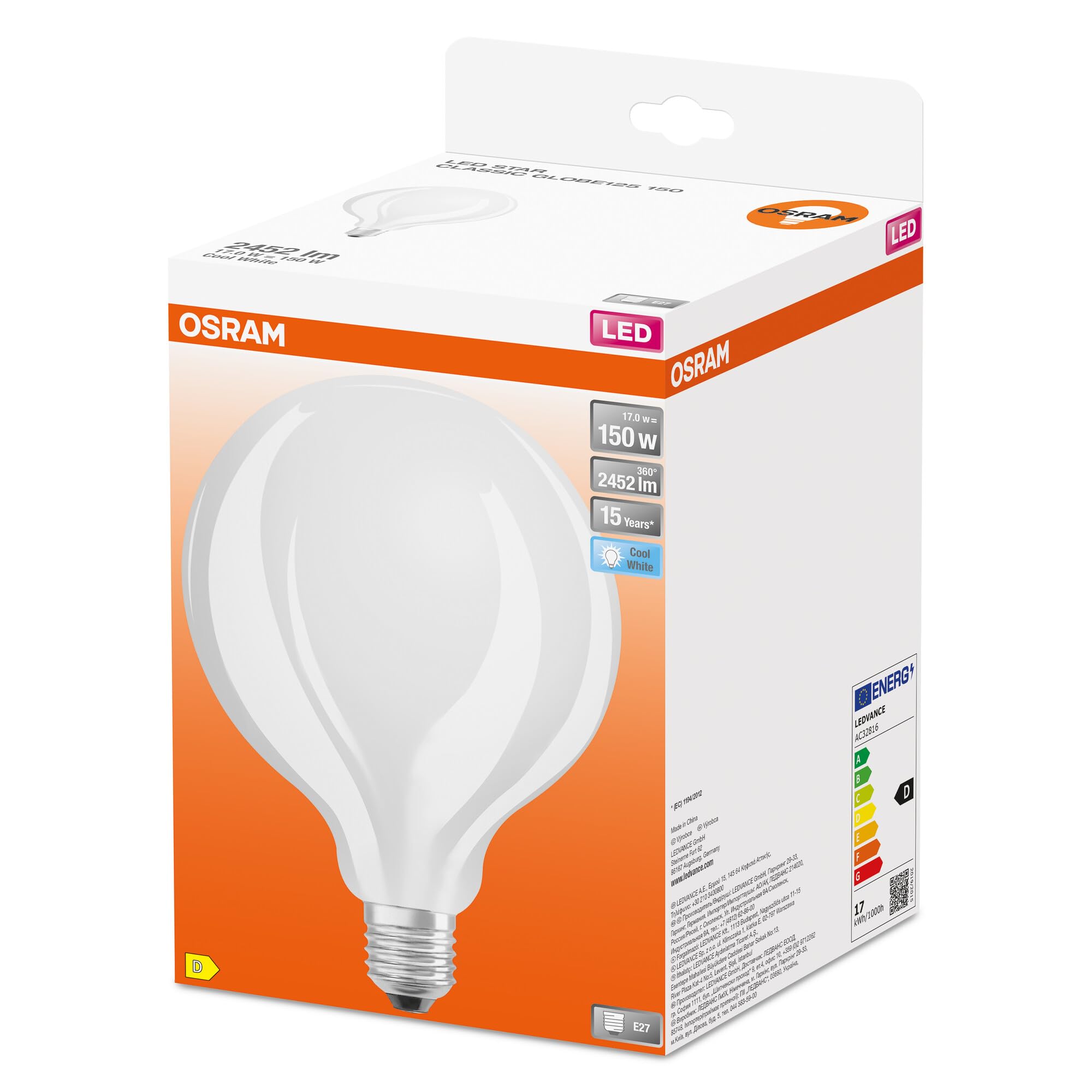 osram-led-star-globe-125-ampoule-led-filament-mate-g125-e27-blanc-froid-4000-k-2 image 3