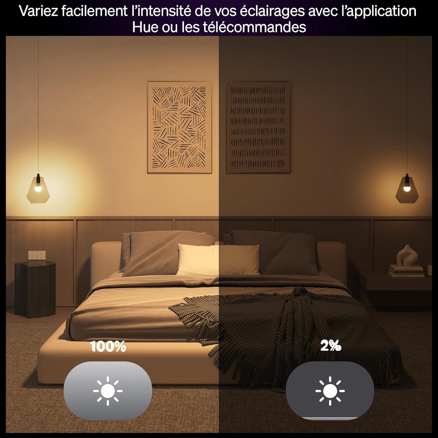 philips-hue-essential-kit-de-d-marrage-hue-bridge-4-ampoules-connect-es-e27-whit image 4