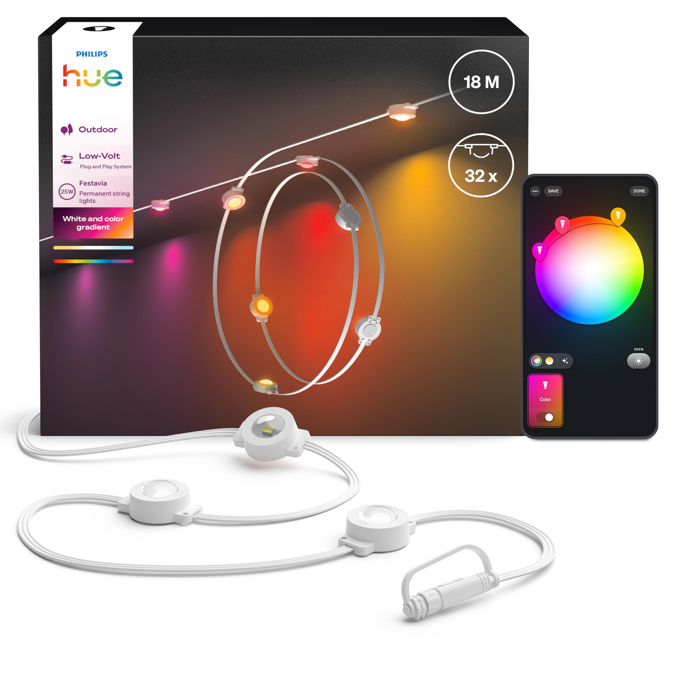 philips-hue-festavia-extension-de-guirlande-lumineuse-ext-rieure-permanente-9-m- image 8